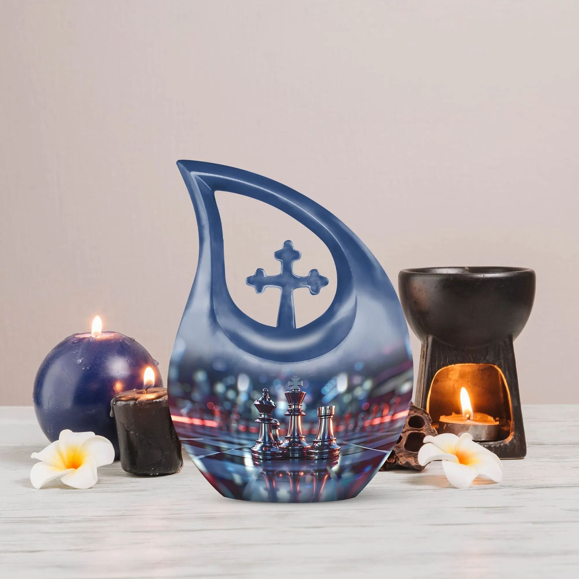 Chess Urn-  Extra Large Cremation Urn For Human Ashes