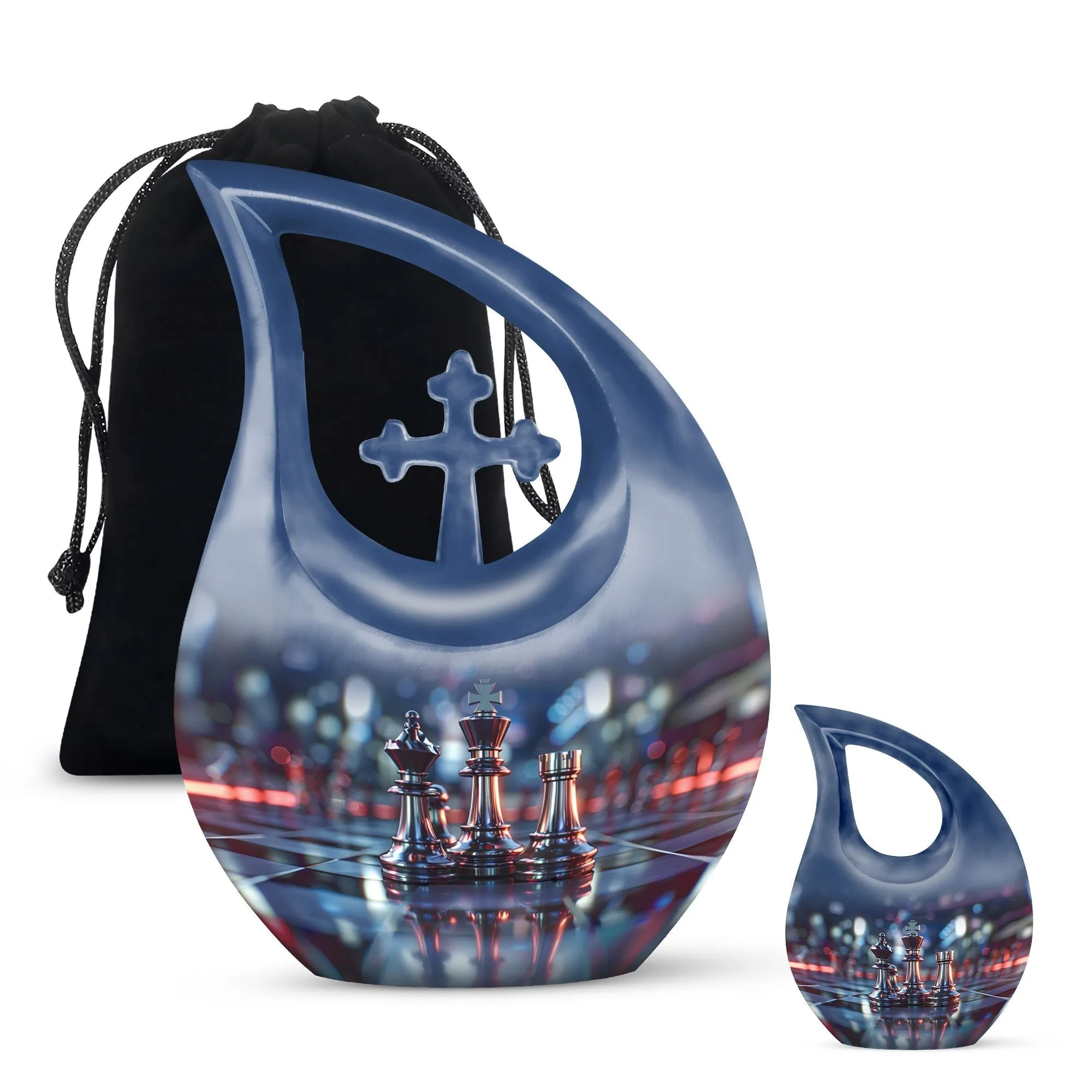 Chess Urn-  Extra Large Cremation Urn For Human Ashes