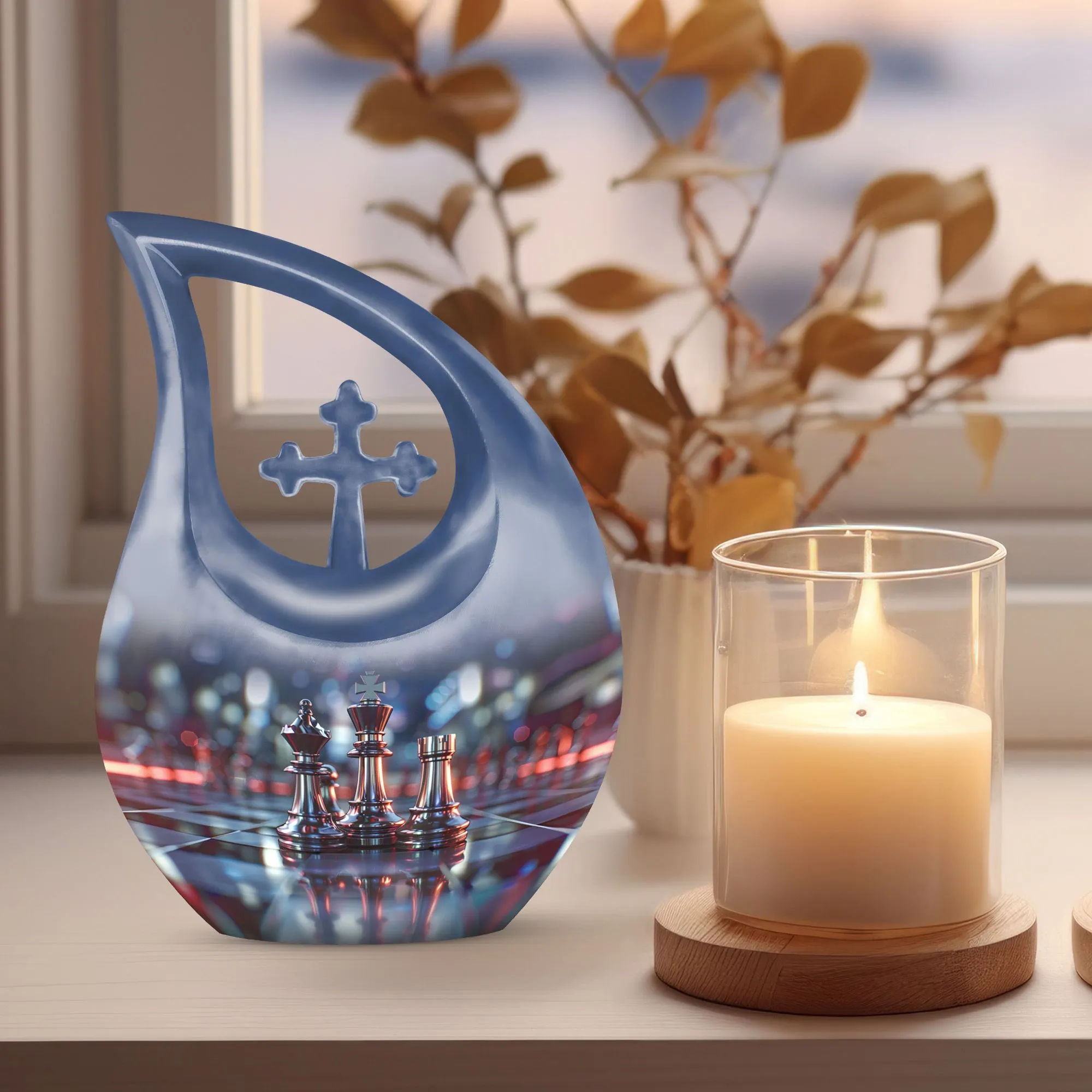 Chess Urn-  Extra Large Cremation Urn For Human Ashes