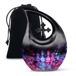 Chess Urn-  Personalized Small Cremation Urn For Human Ashes