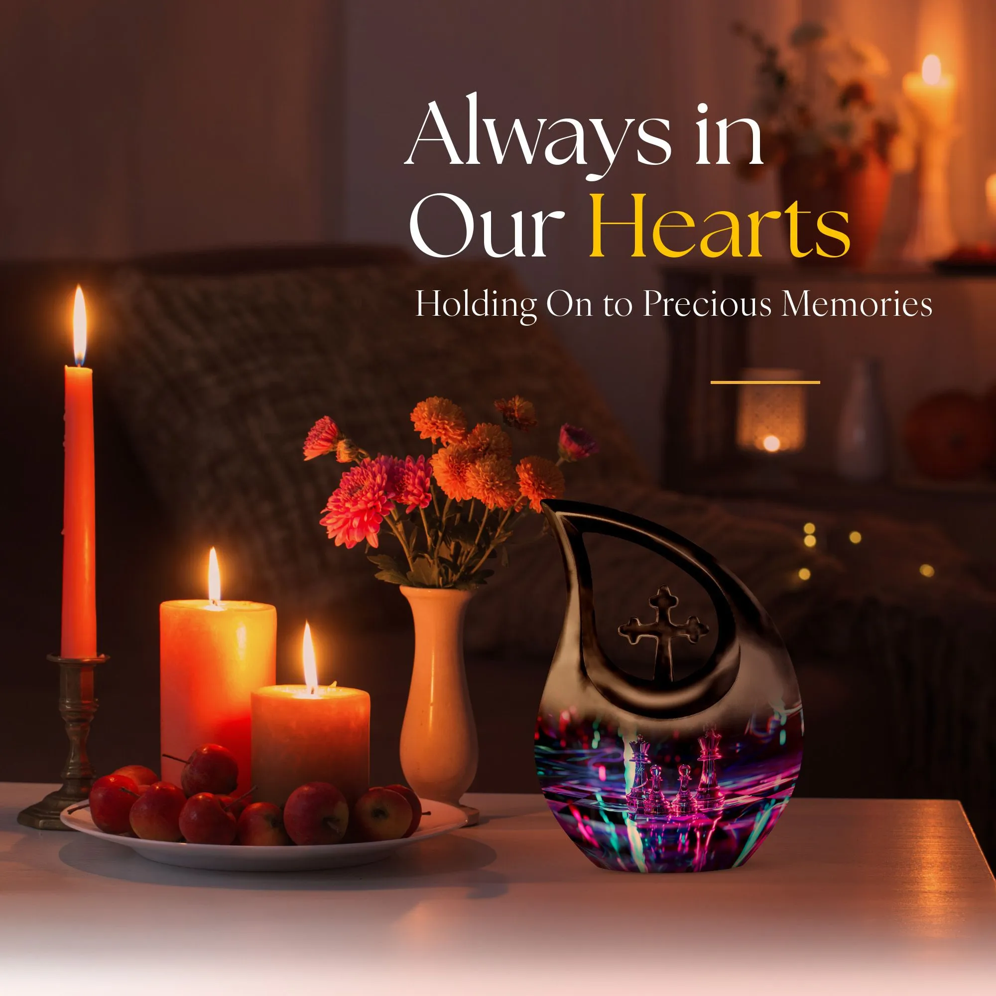 Chess Urn Unique Personalized Memorial Urn for Human Ashes