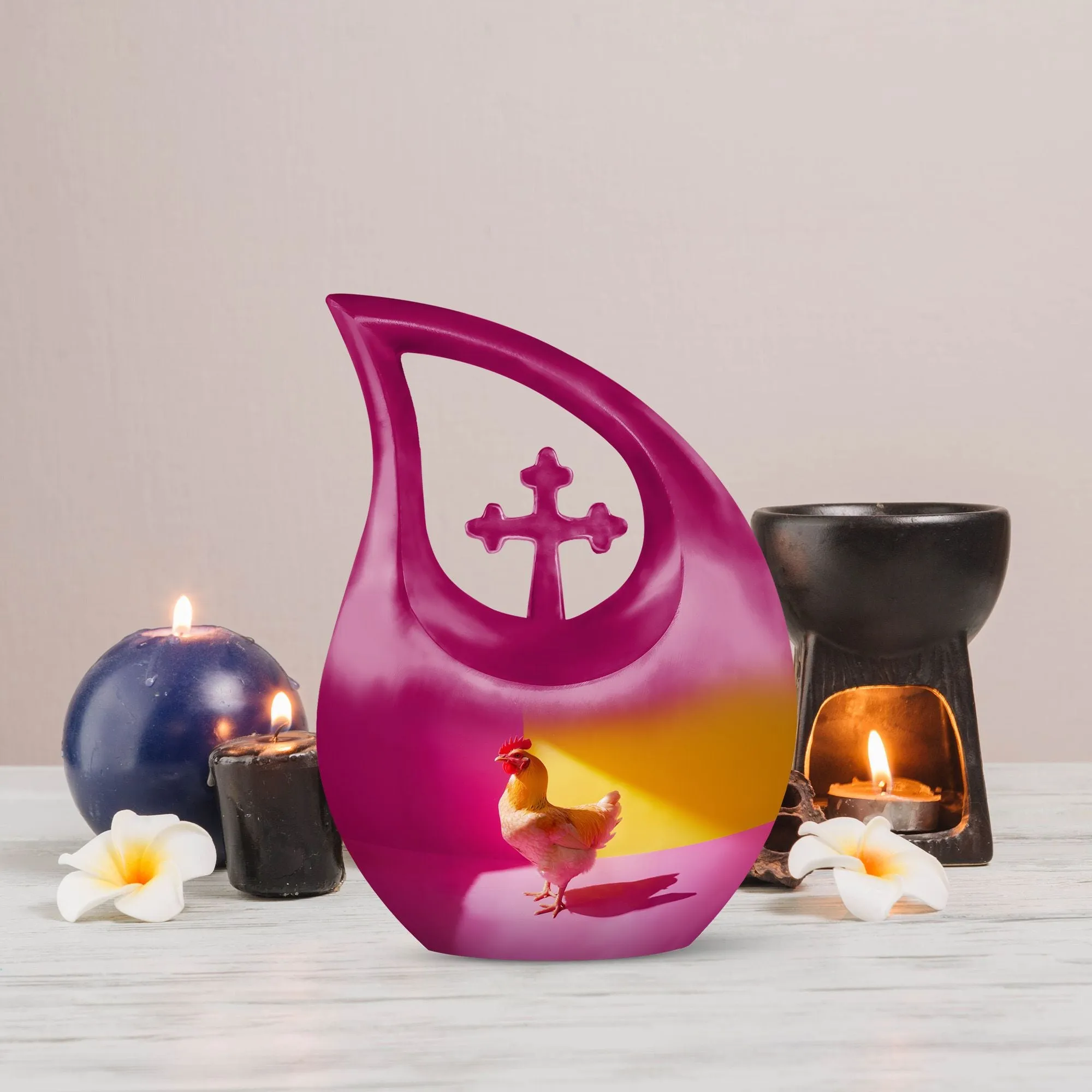 Chicken Contrast Urn: Containers For Ashes After Cremation