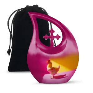 Chicken Contrast Urn: Containers For Ashes After Cremation
