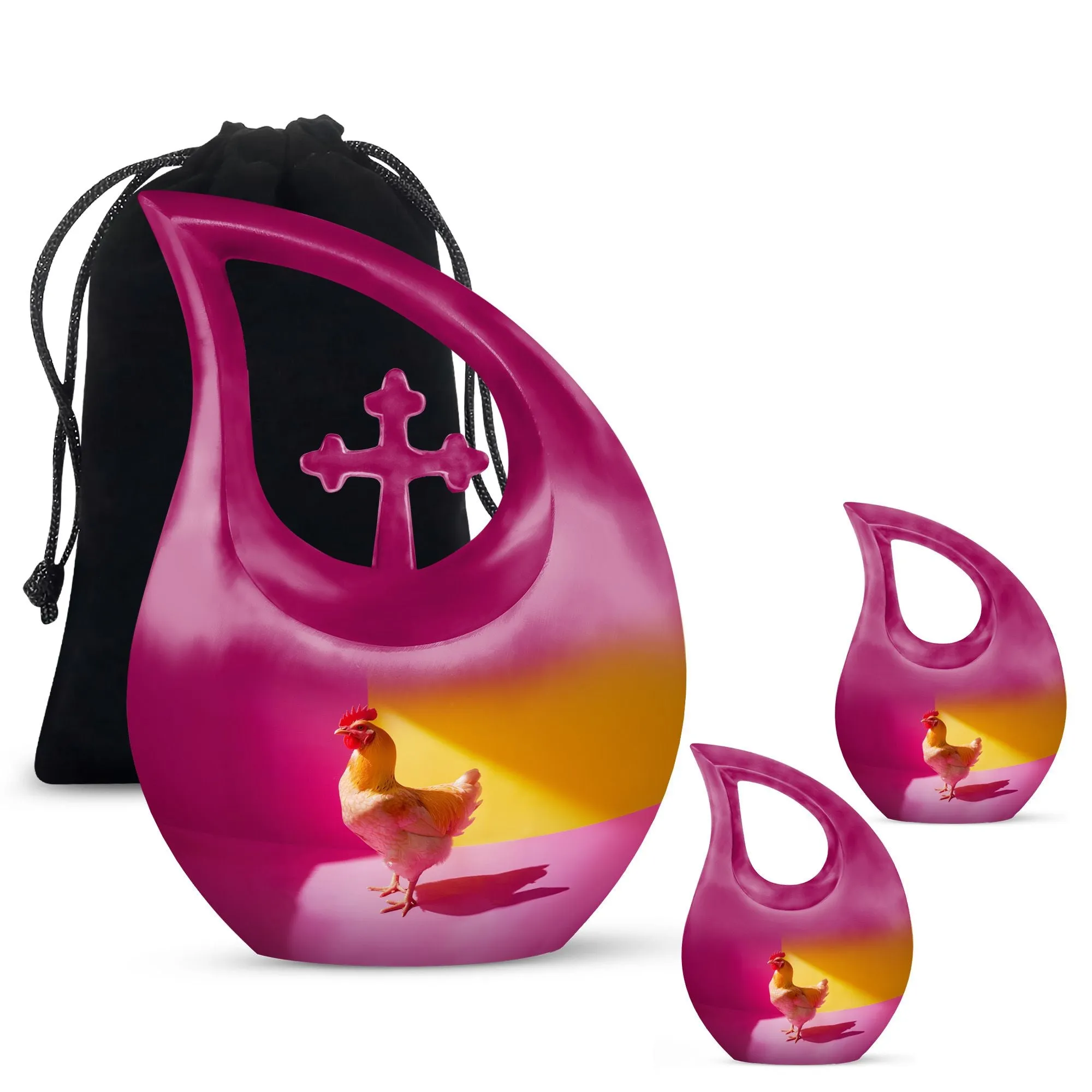 Chicken Contrast Urn: Containers For Ashes After Cremation