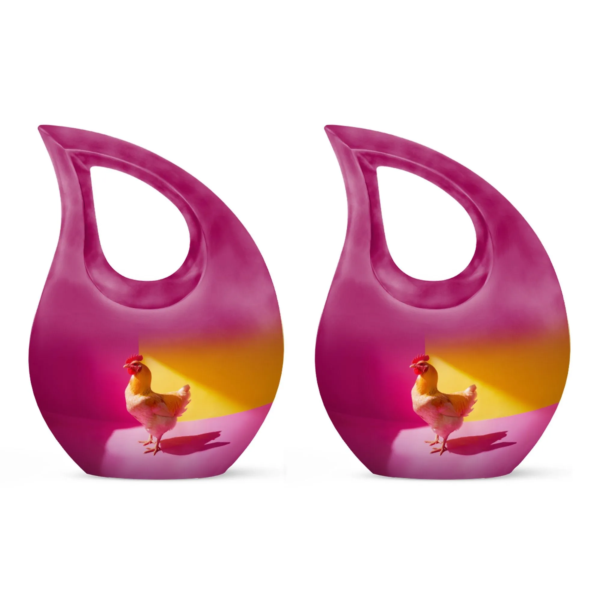 Chicken Contrast Urn: Containers For Ashes After Cremation