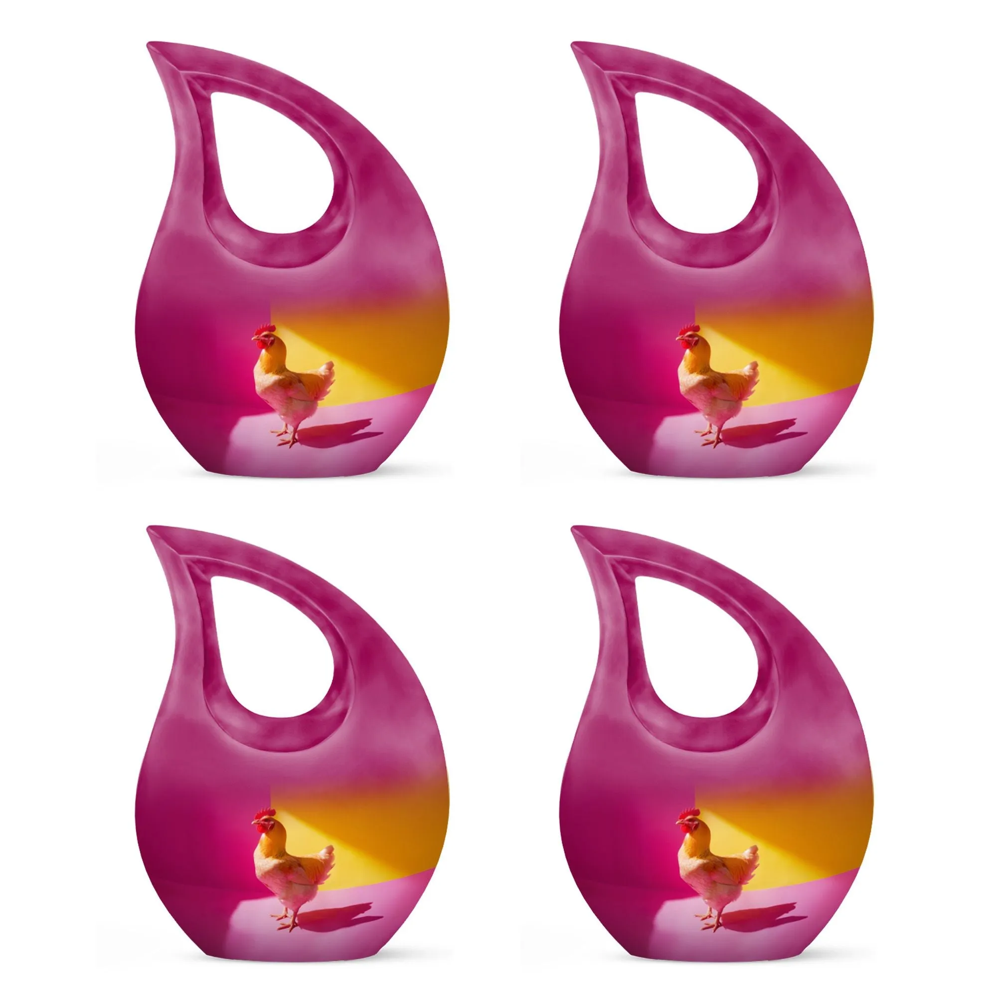 Chicken Contrast Urn: Containers For Ashes After Cremation