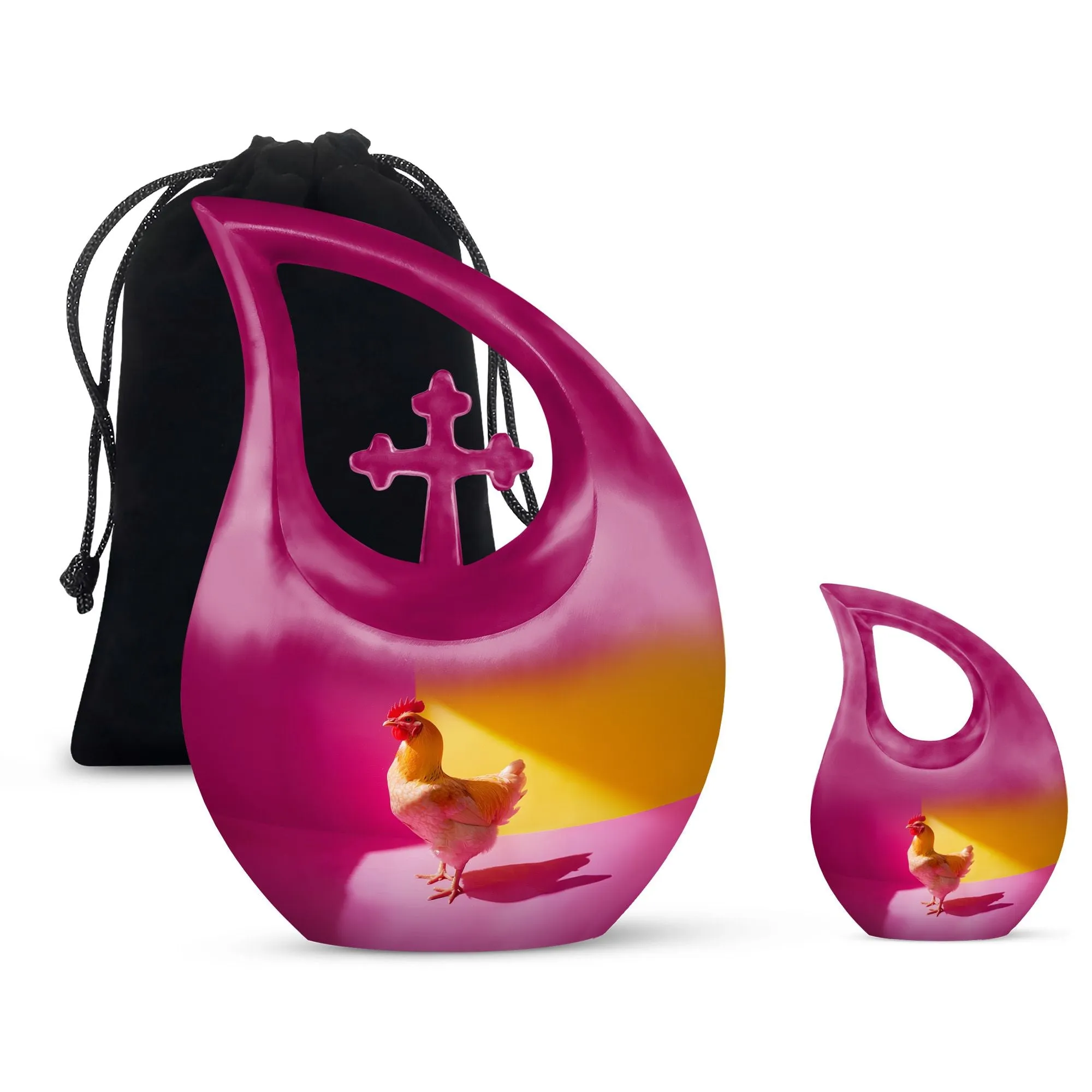 Chicken Contrast Urn: Containers For Ashes After Cremation