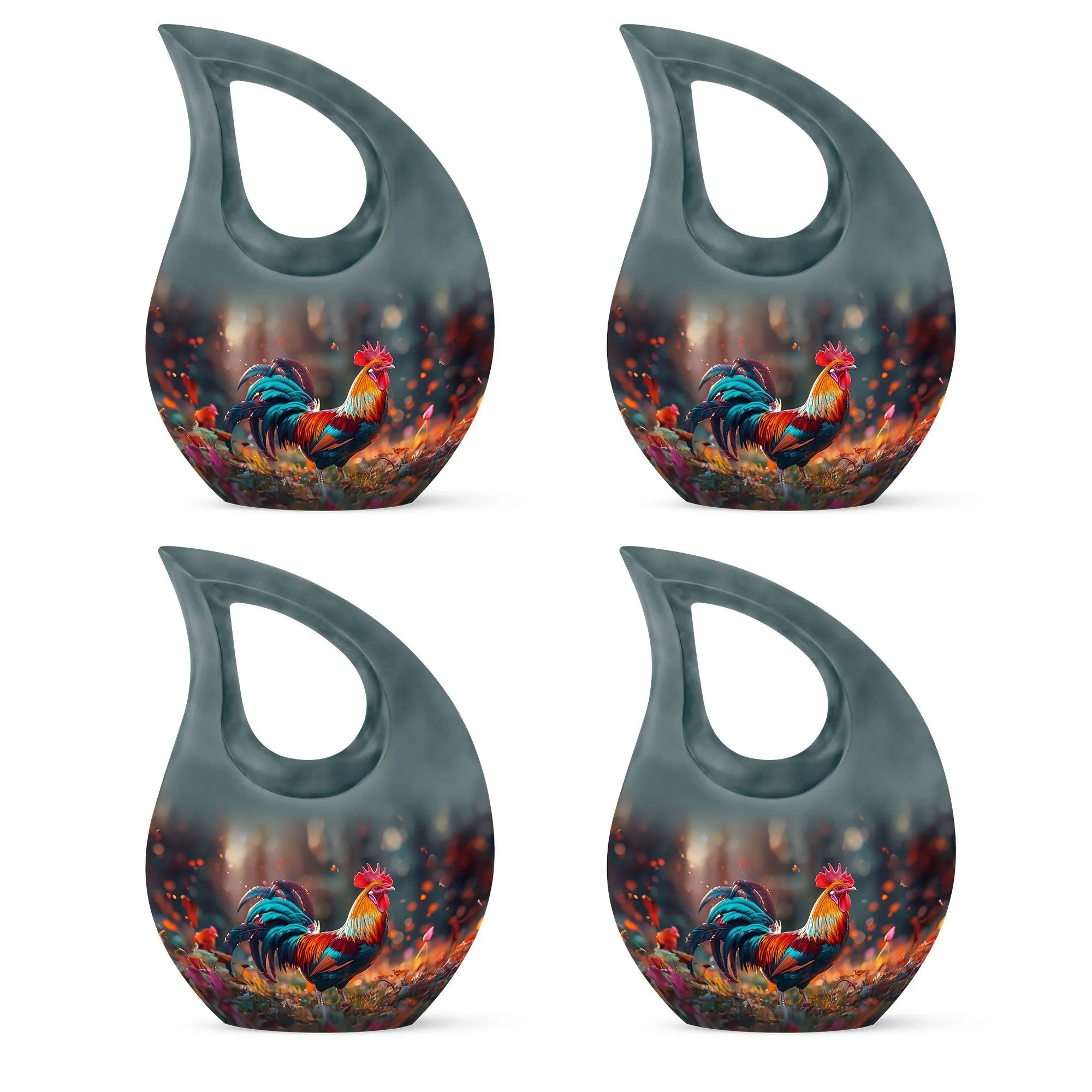 Chicken Design Memorial modern urn for human ashes