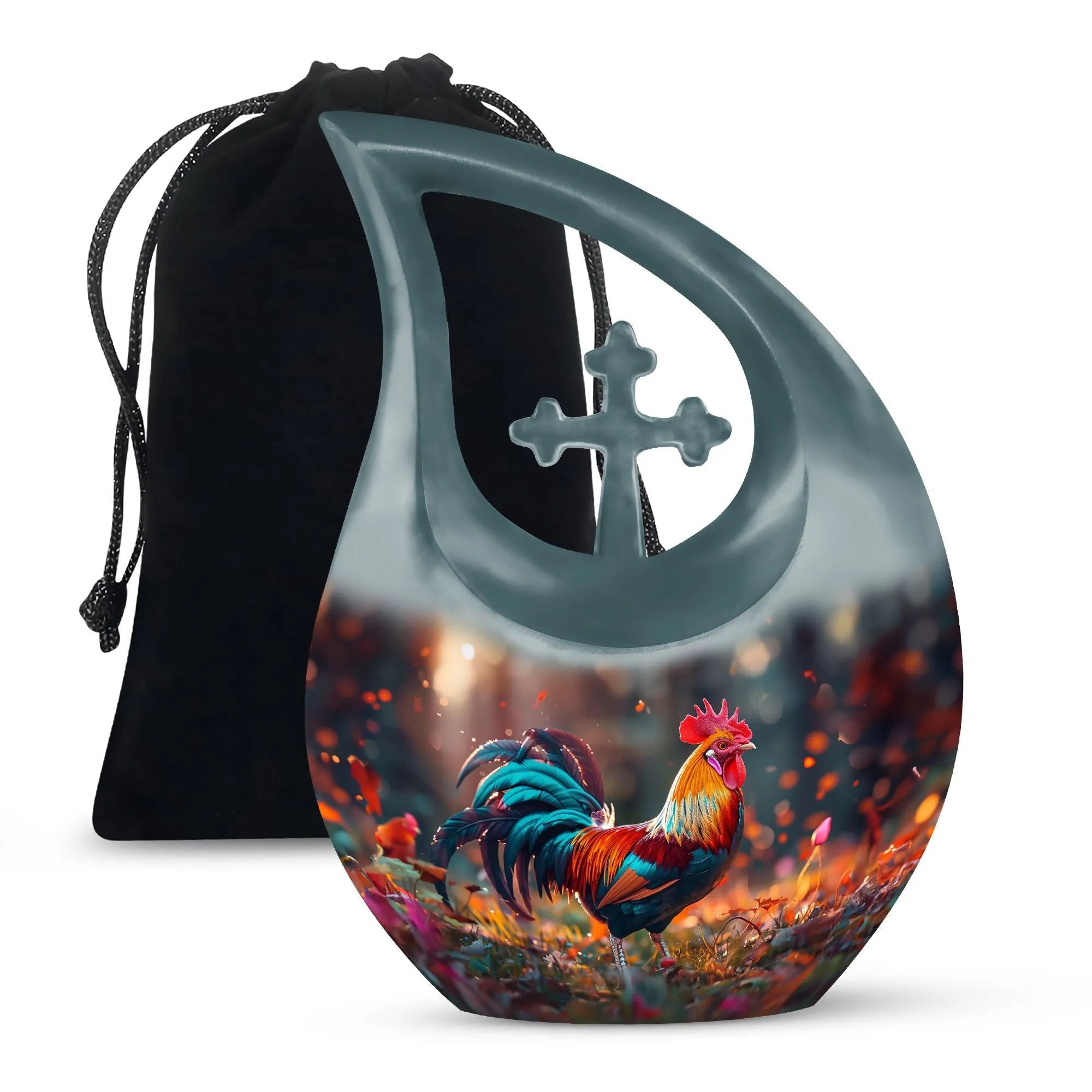 Chicken Design Memorial modern urn for human ashes