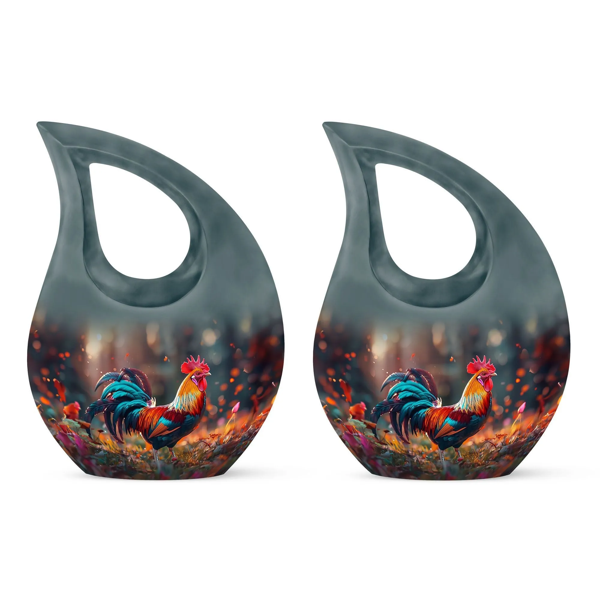 Chicken Design Memorial modern urn for human ashes
