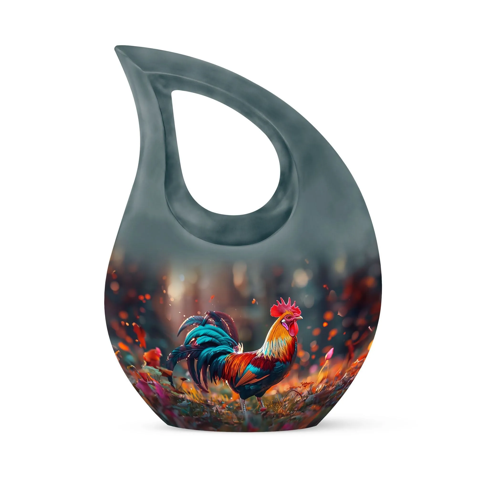 Chicken Design Memorial modern urn for human ashes