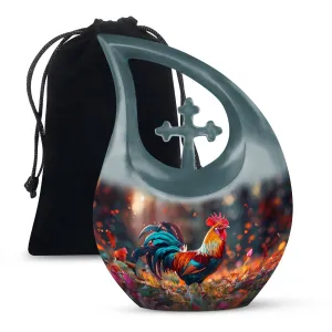 Chicken Design Memorial modern urn for human ashes