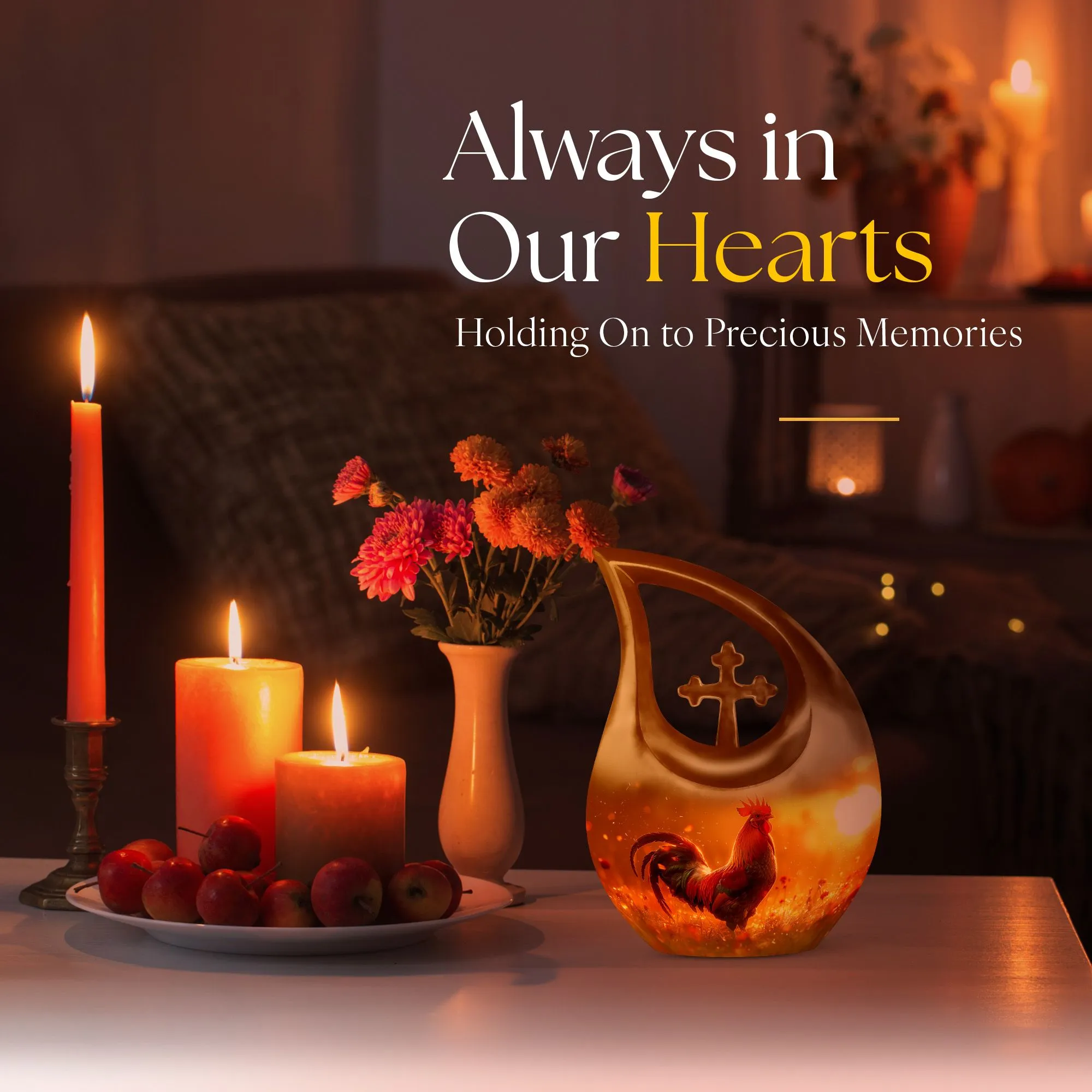 Chicken-Inspired urn for ashes for mom cremation remains