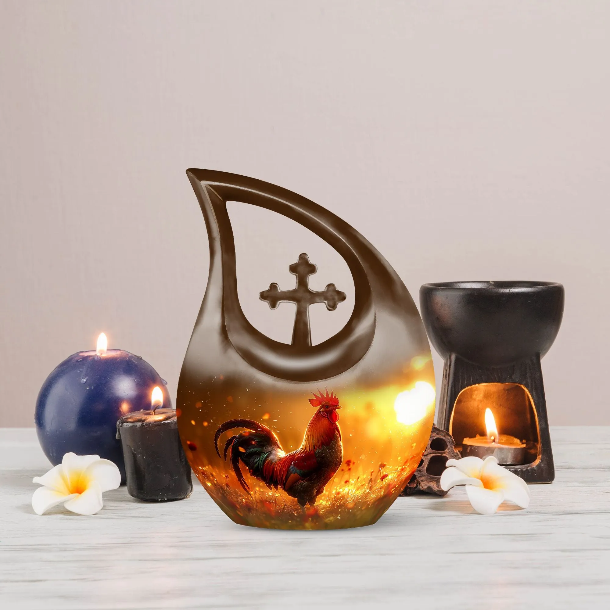 Chicken-Inspired urn for ashes for mom cremation remains
