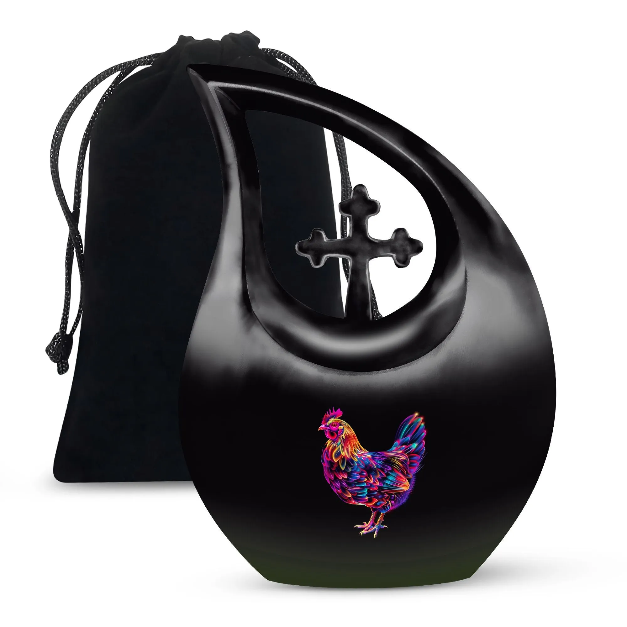 Chicken Themed small cremation urn for ashes keepsake