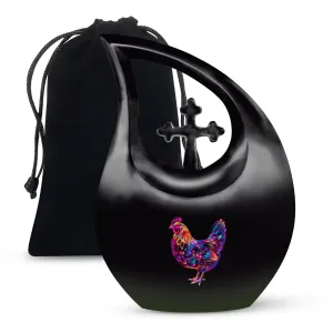 Chicken Themed small cremation urn for ashes keepsake