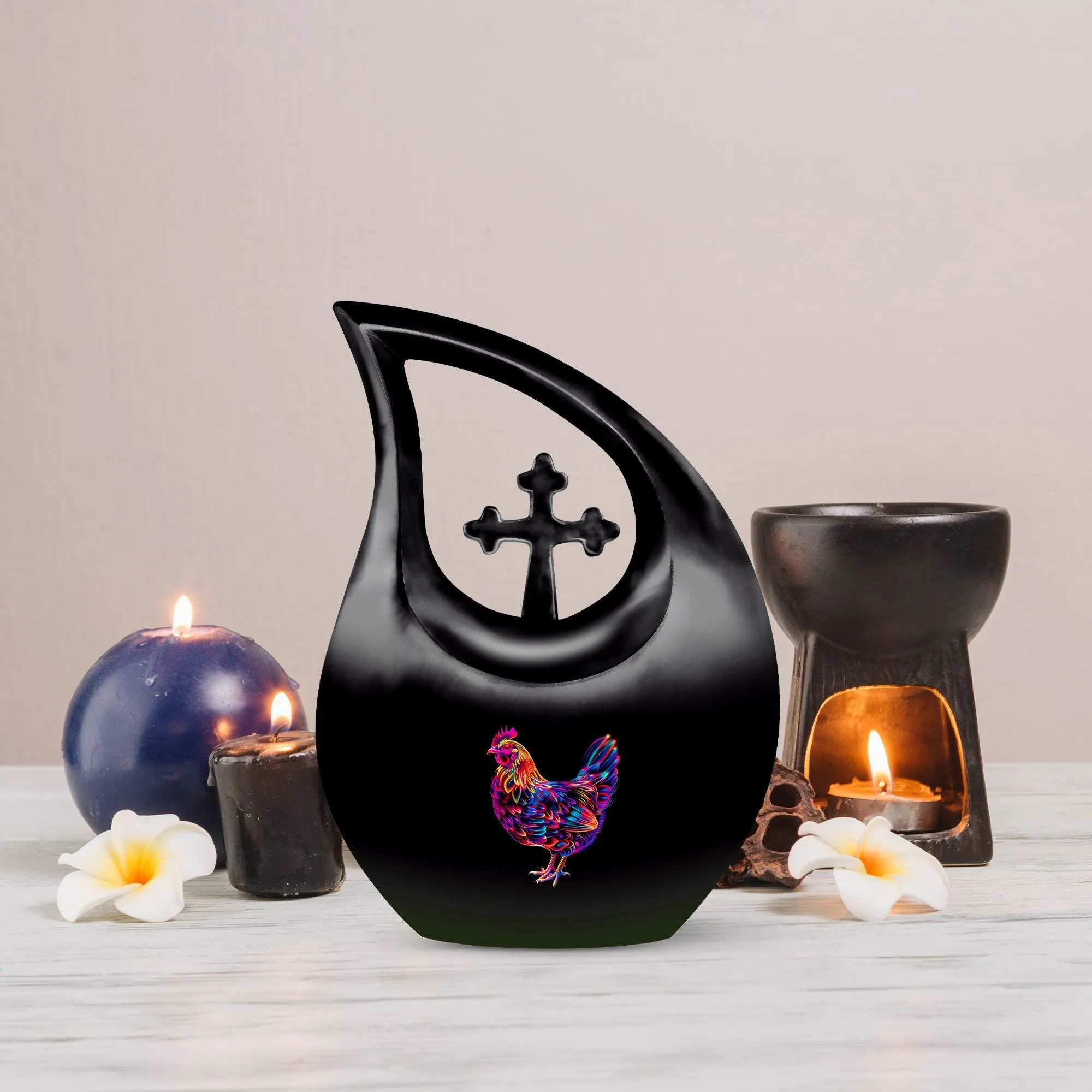 Chicken Themed small cremation urn for ashes keepsake