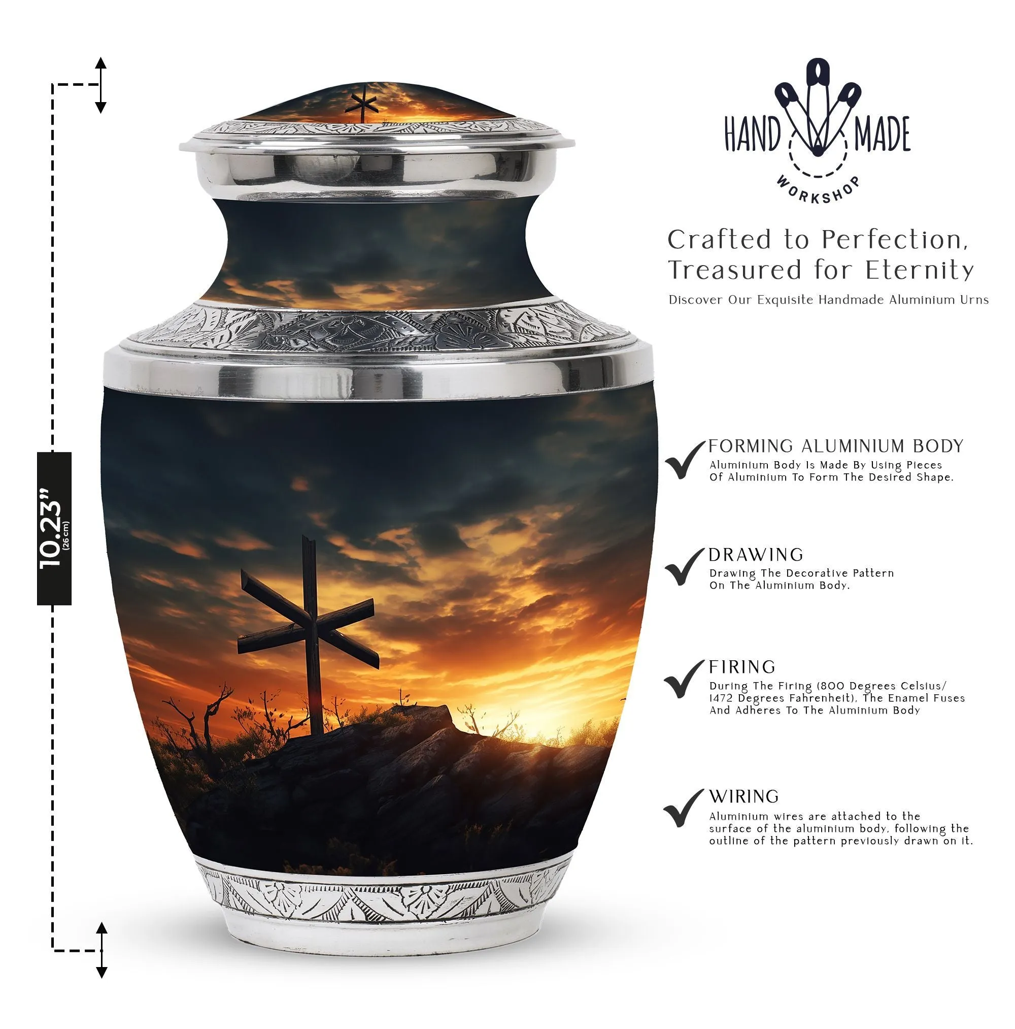 Christian Legacy - Jesus on the Cross Memorial Cremation Urn