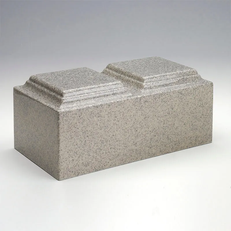 Classic Cultured Granite Urn in Mist Gray