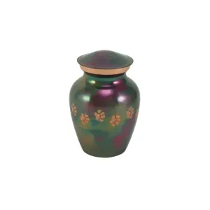 Classic Paw Raku Cremation Urn | Petite Size For Dog or Cat | Holds up to a 25 # Pet
