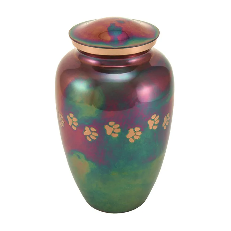 Classic Paw Raku Pet Urn In Large
