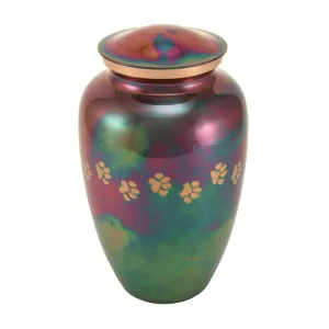 Classic Paw Raku Pet Urn In Large
