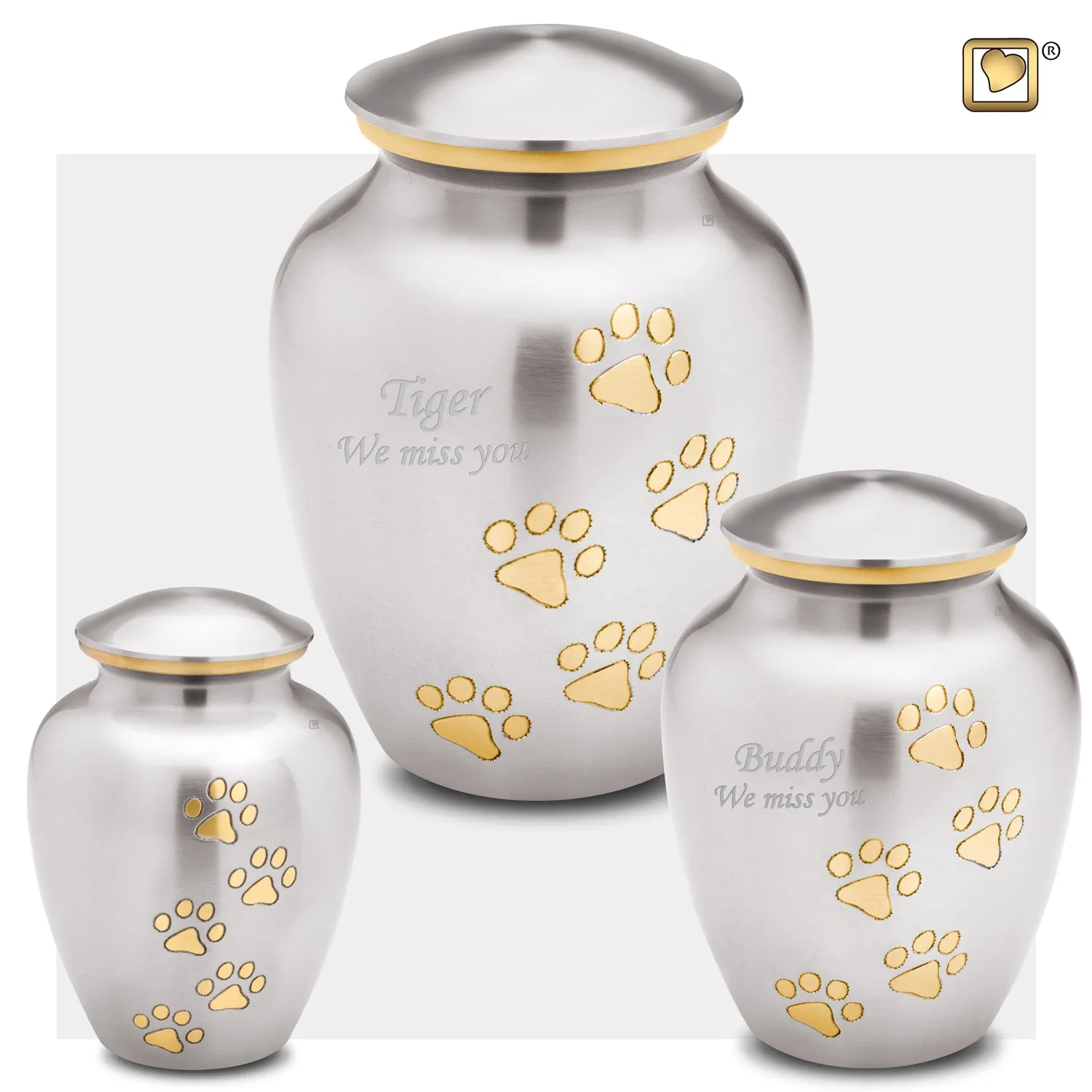 Classic Pewter Pet Medium Urn