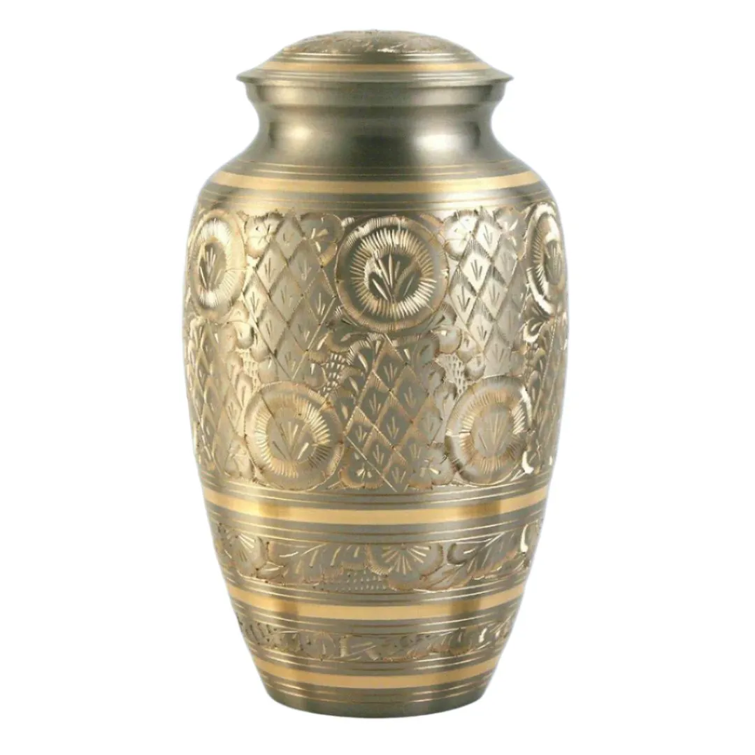 Classic Platinum Engraved, Cremation Urn