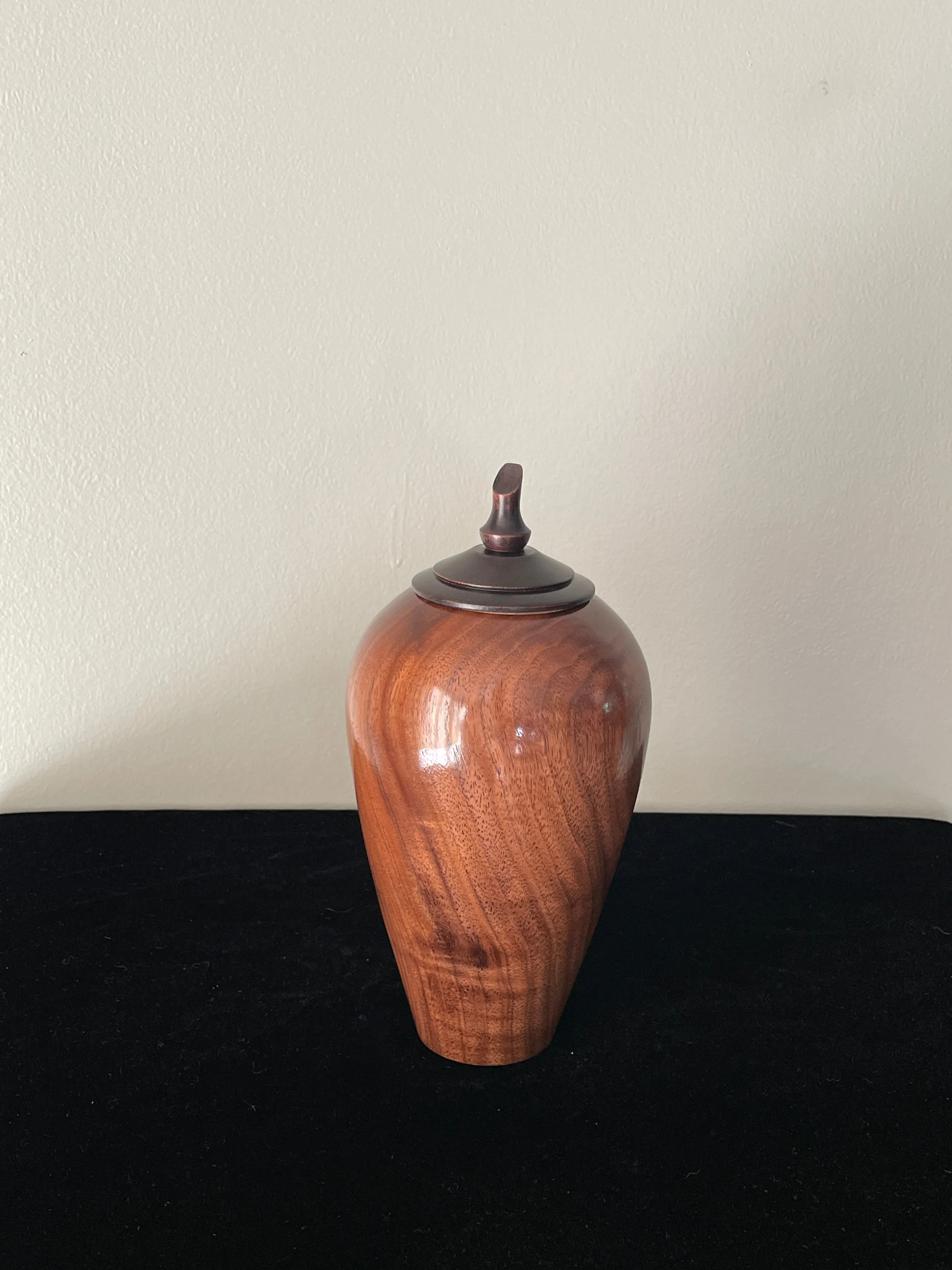 Classic Walnut Turned Pet Urn