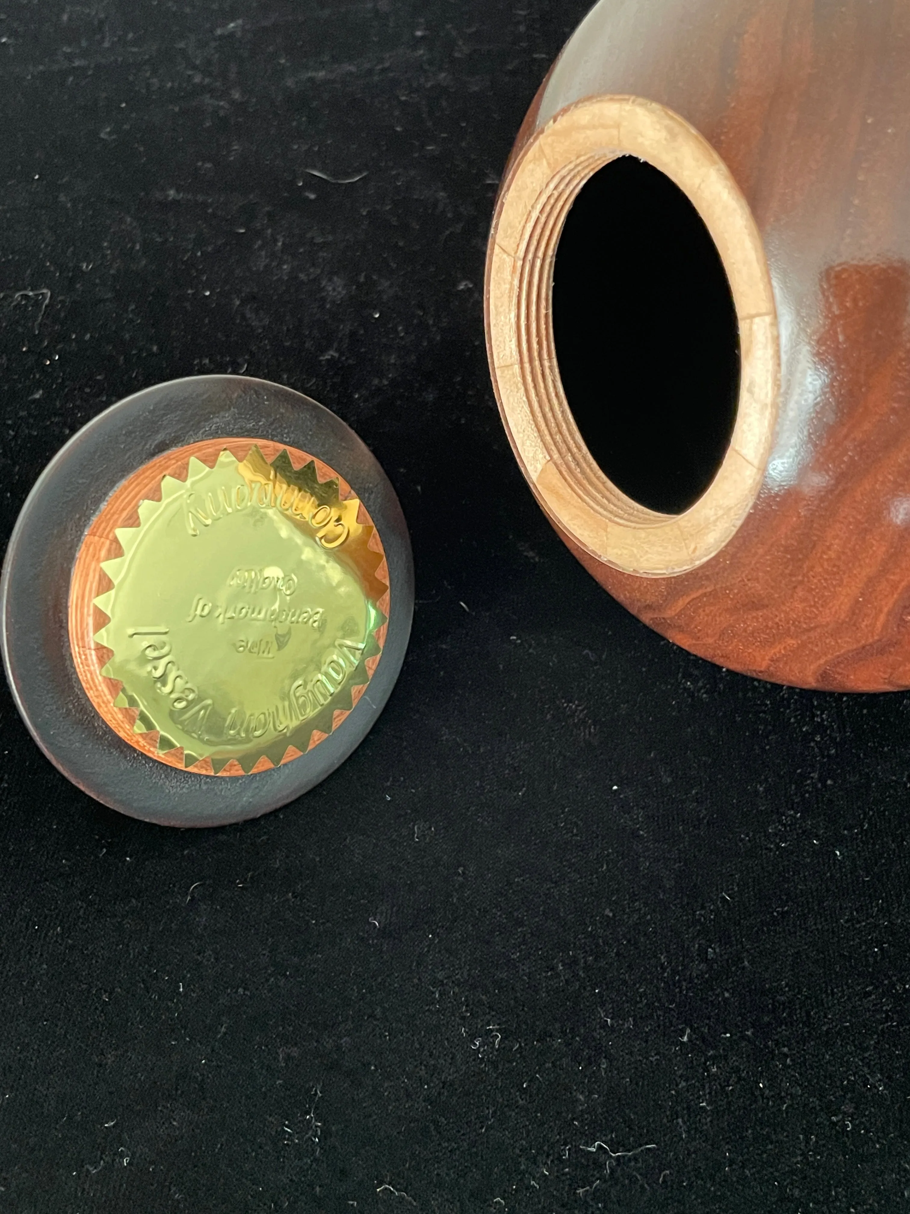 Classic Walnut Turned Pet Urn