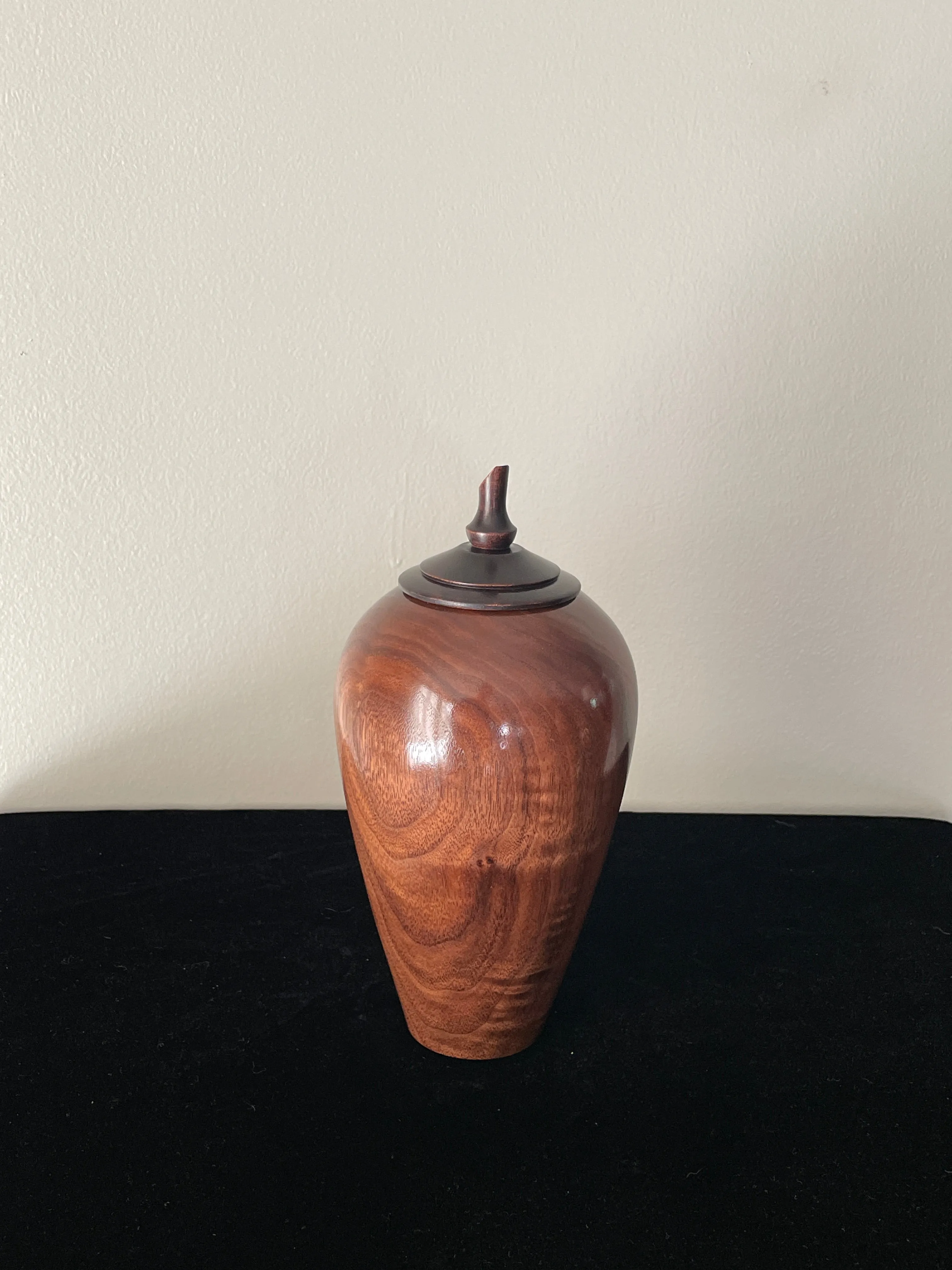 Classic Walnut Turned Pet Urn