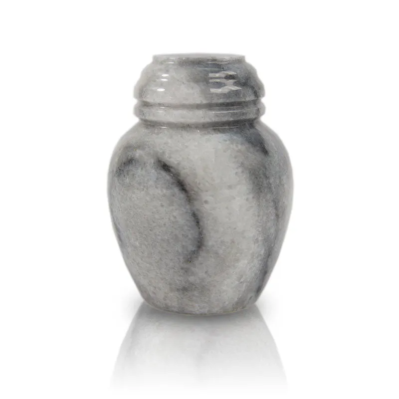 Cloud Gray Marble Cremation Keepsake Urn