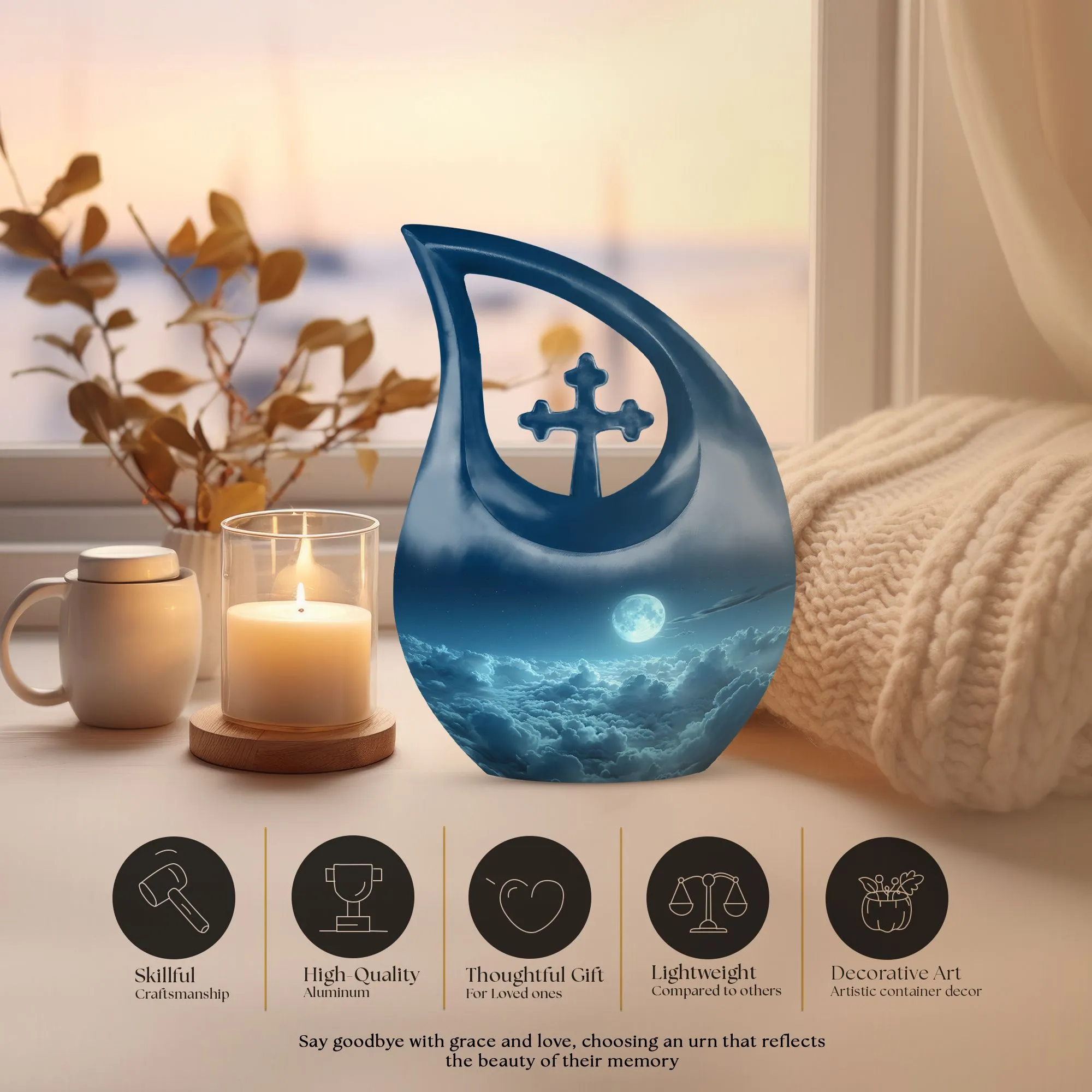 Clouds Mini Urn: A Distinctive Memorial Solution in Aluminium