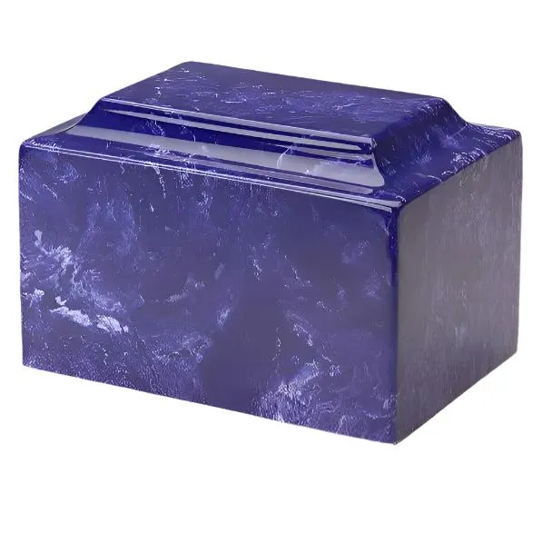 Cobalt Cultured Marble Cremation Urn | Cultured Marble Urn | Quality Urns For less