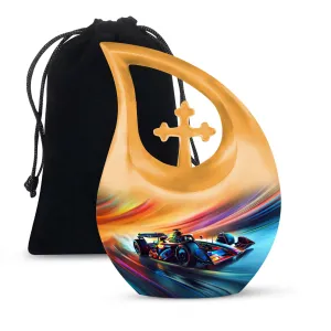 Color Swirl Speed Urn Honoring The Departed, Urn for Mom's Ashes