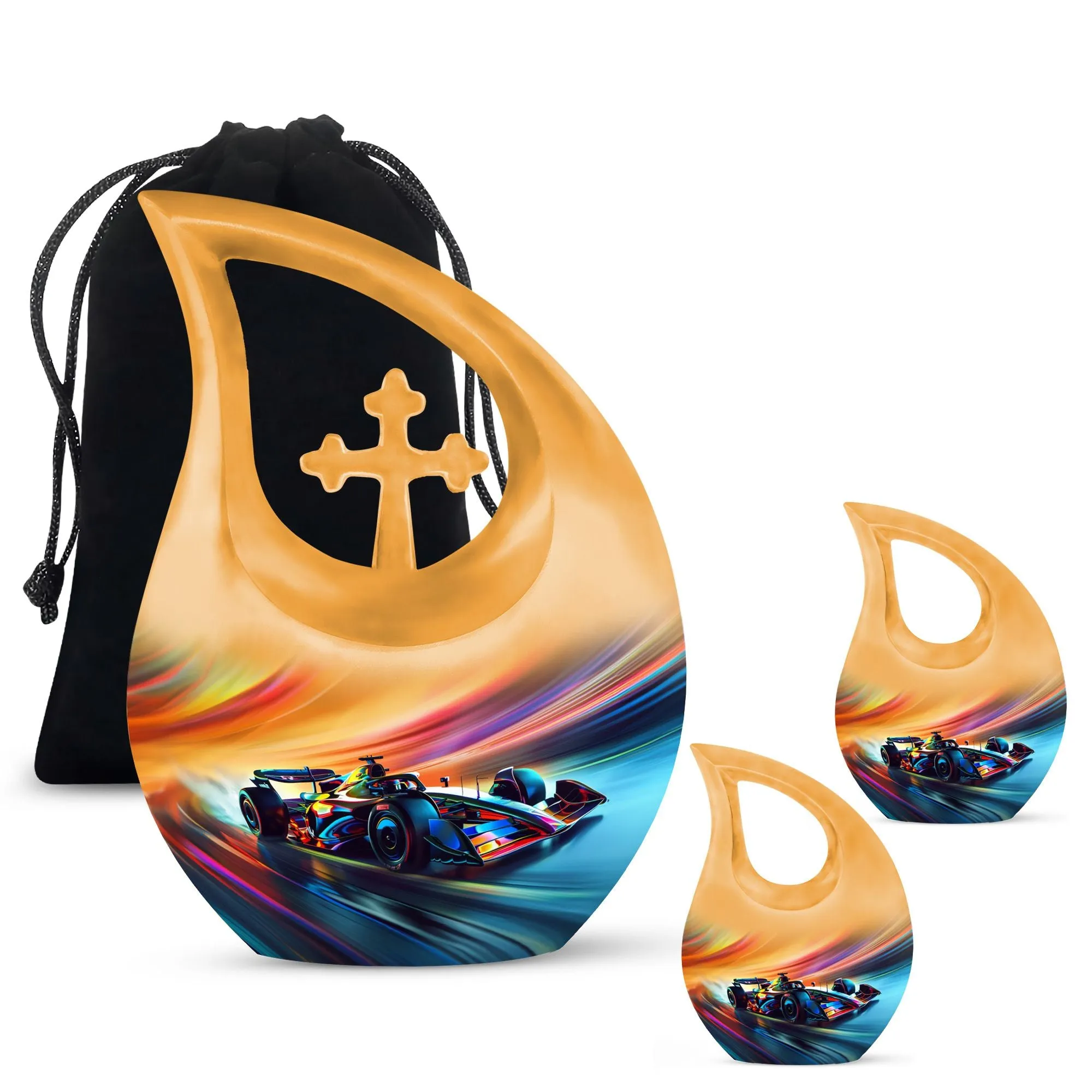 Color Swirl Speed Urn Honoring The Departed, Urn for Mom's Ashes
