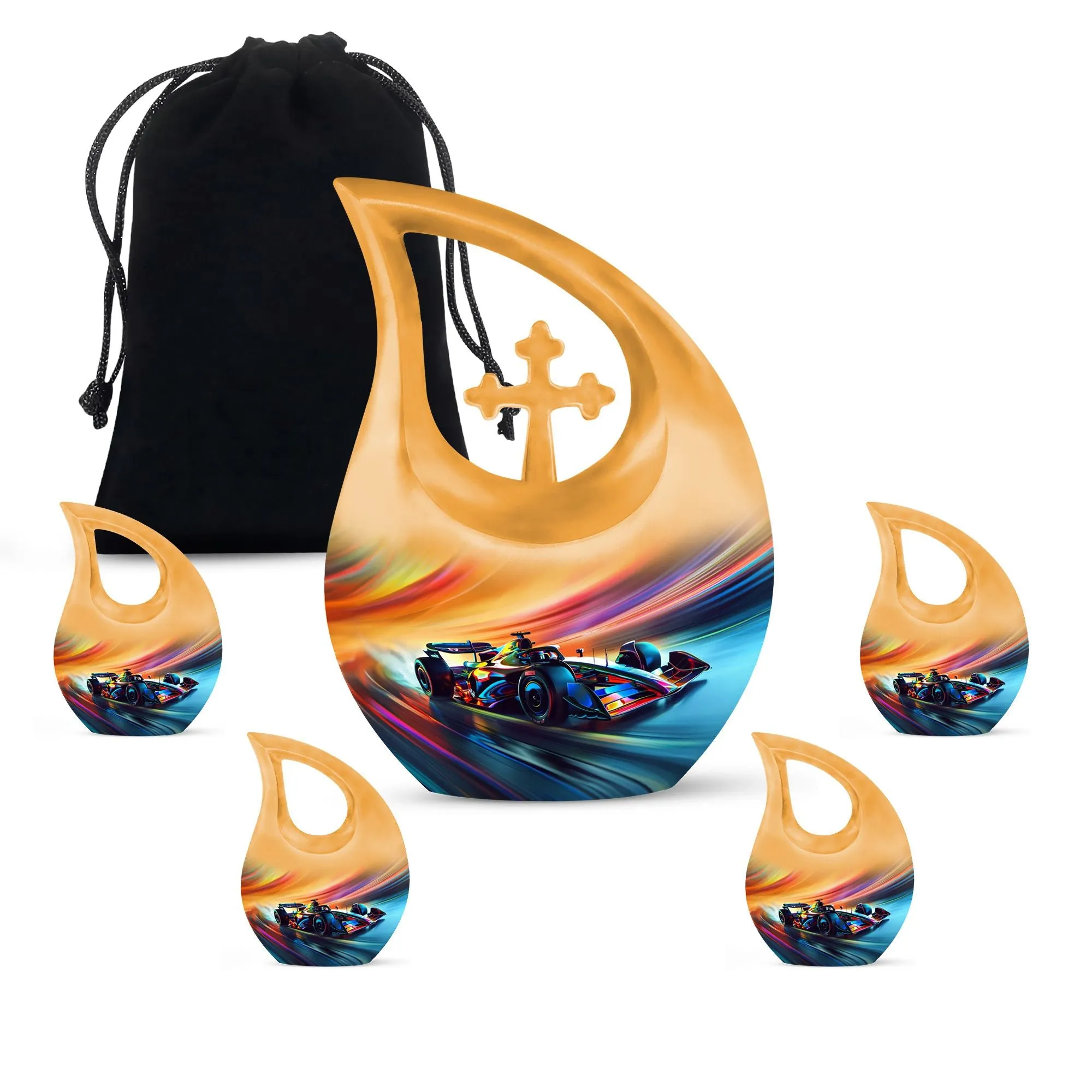 Color Swirl Speed Urn Honoring The Departed, Urn for Mom's Ashes