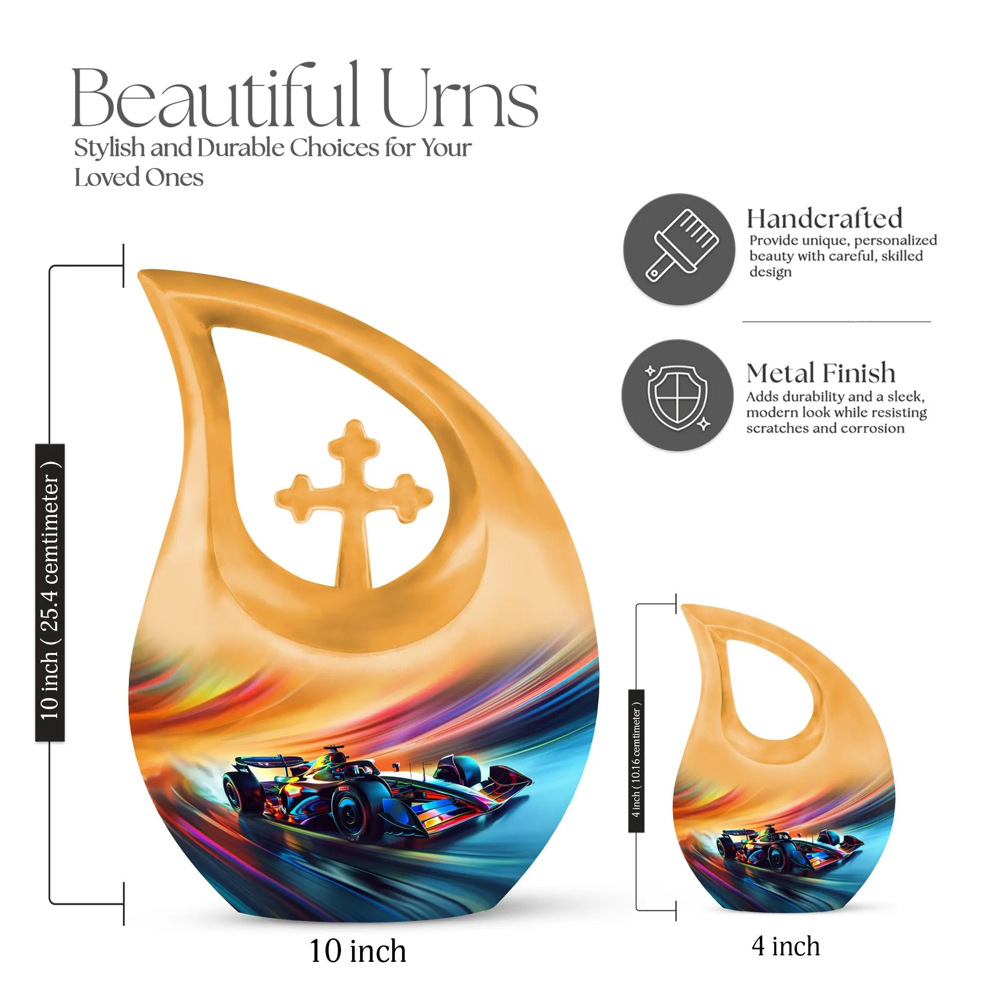 Color Swirl Speed Urn Honoring The Departed, Urn for Mom's Ashes