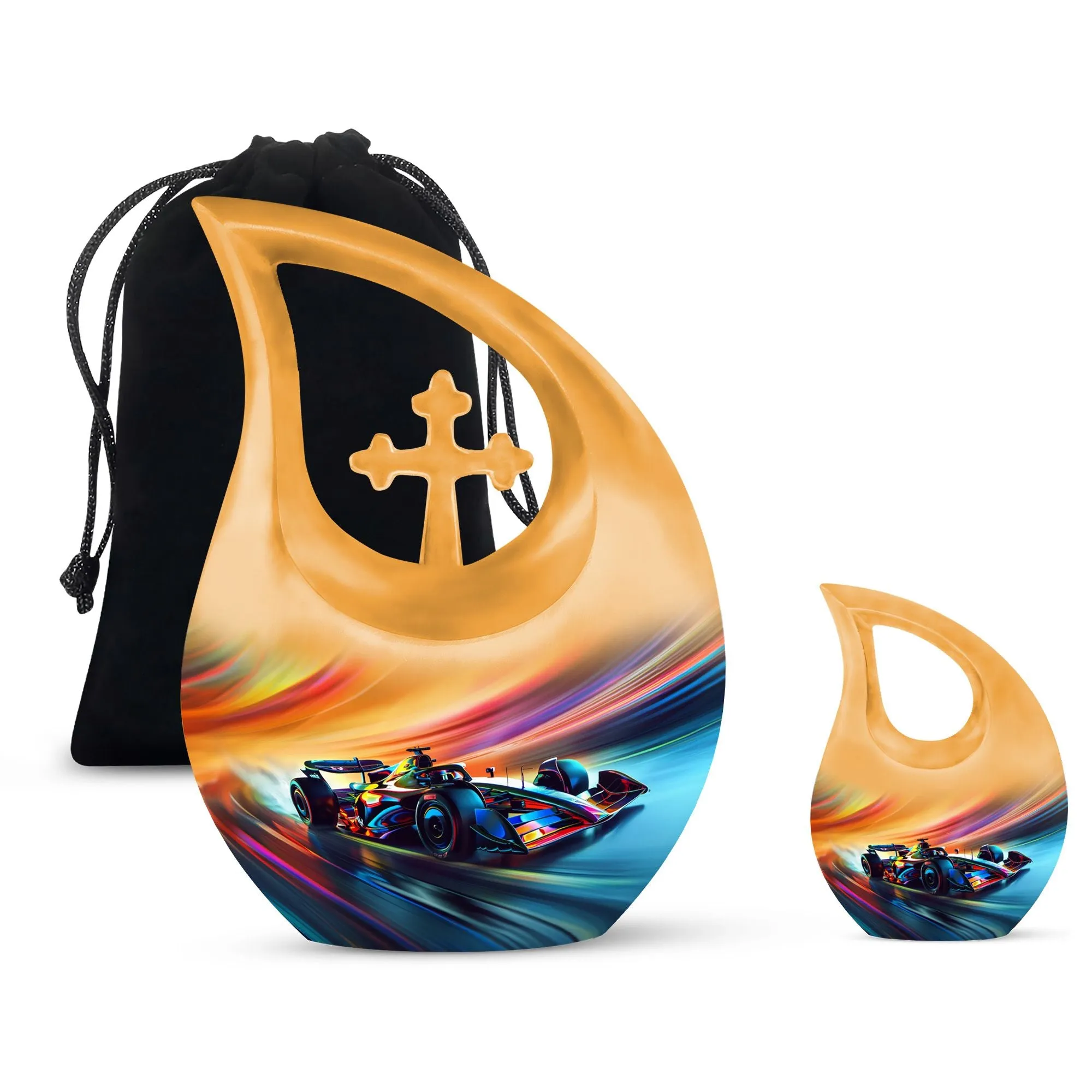 Color Swirl Speed Urn Honoring The Departed, Urn for Mom's Ashes