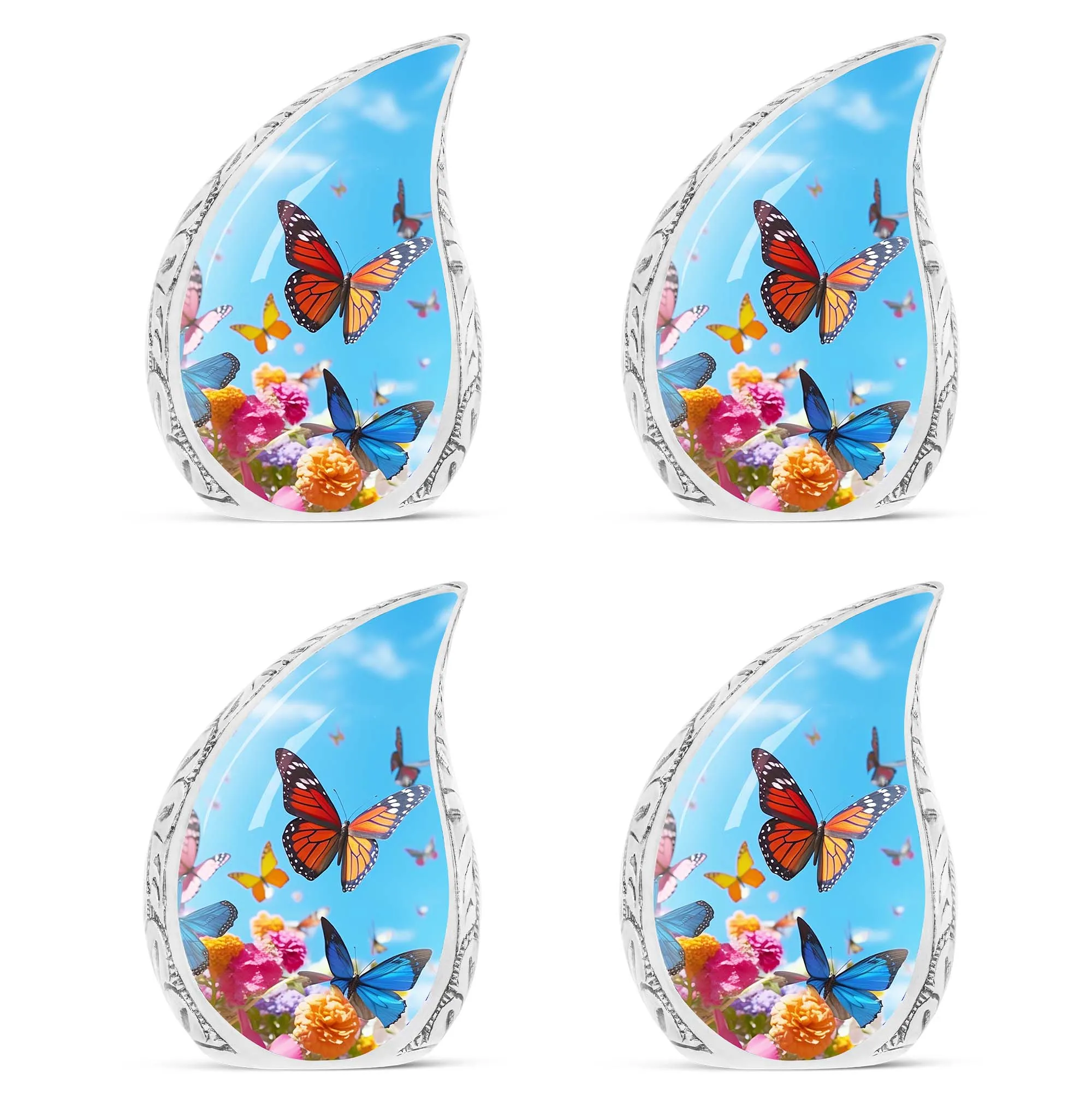 Colorful Butterfly Commemoration: Customized Memorial Urn