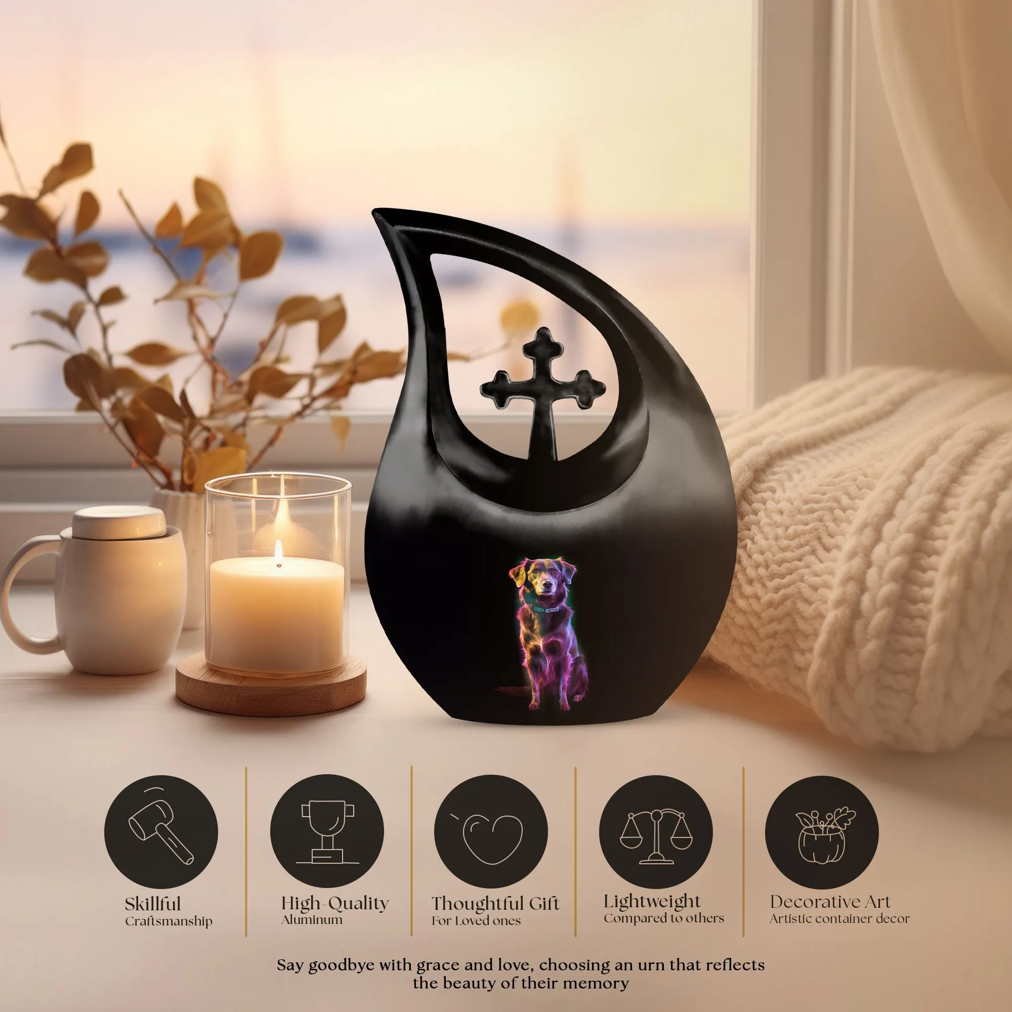 Cosmic Canine Glow Urn: A Silent Tributary for Reverent Memories