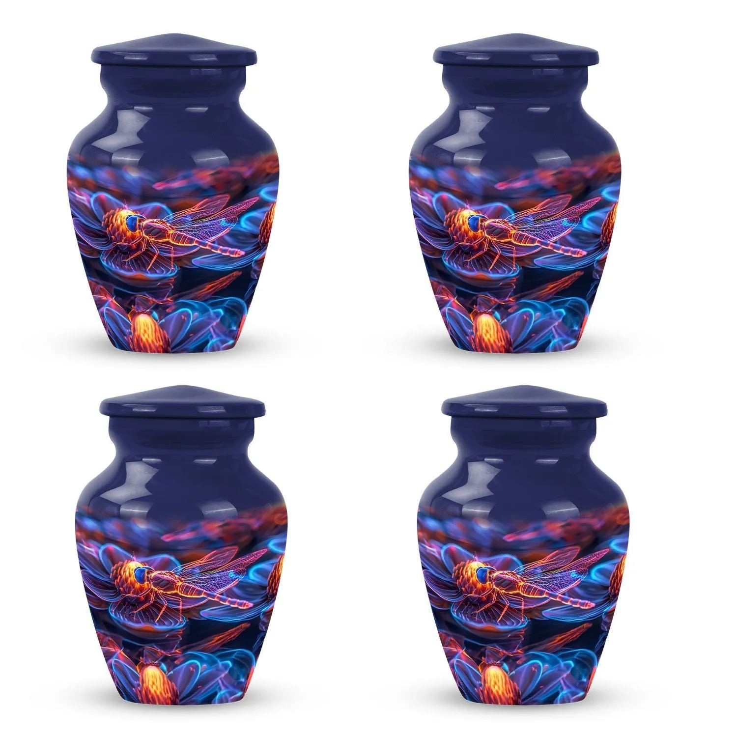 Cosmic Dragonfly Dew: Intricate Funeral Decorative Cremation Urn