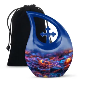 Cosmic Dragonfly Urn : Affordable Cremation Memorial Urn Tribut