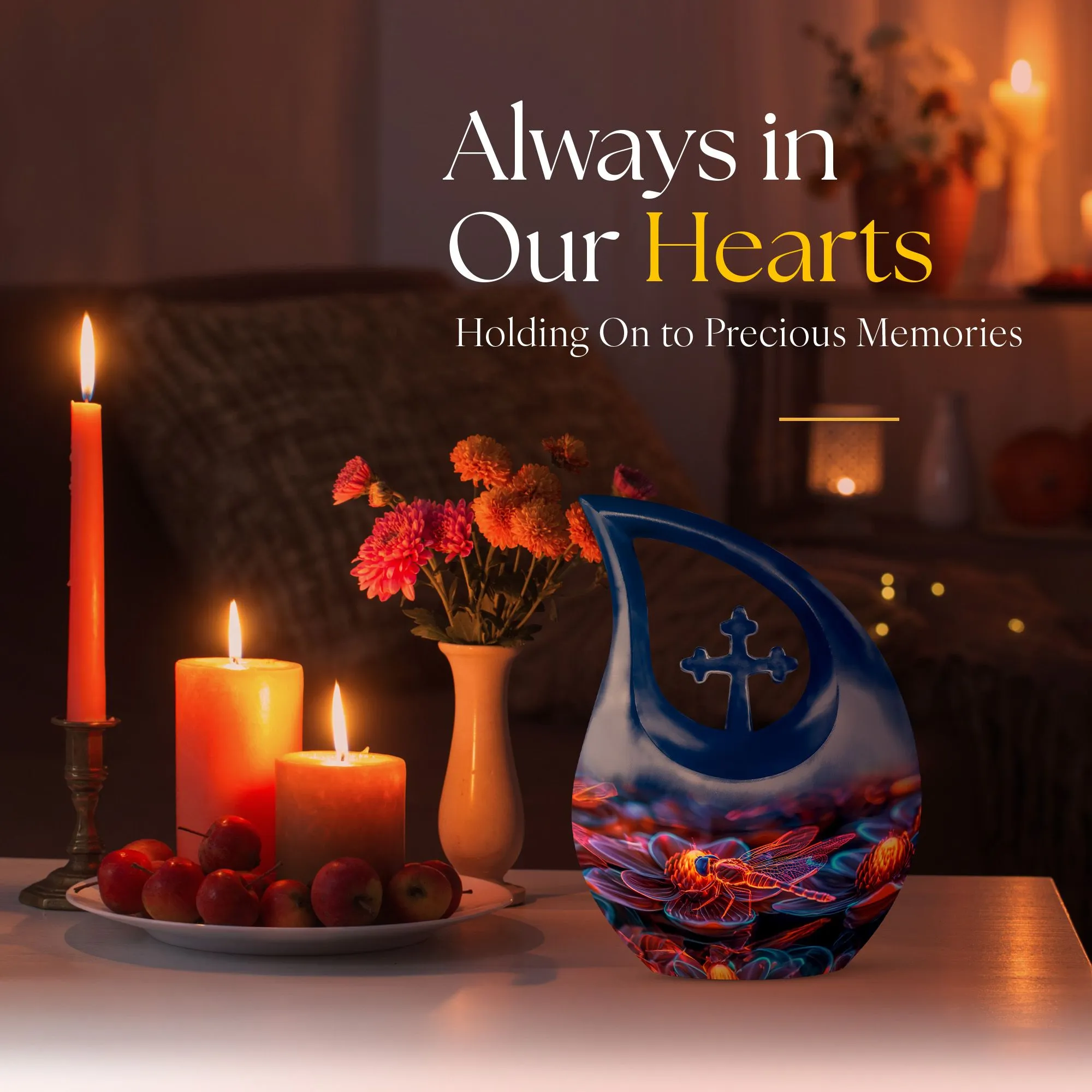 Cosmic Dragonfly Urn : Affordable Cremation Memorial Urn Tribut