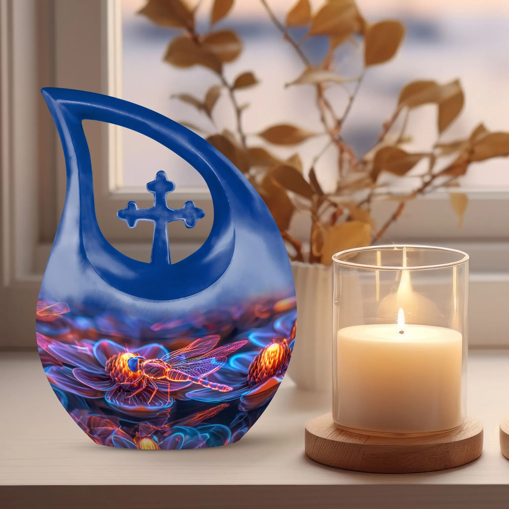 Cosmic Dragonfly Urn : Affordable Cremation Memorial Urn Tribut