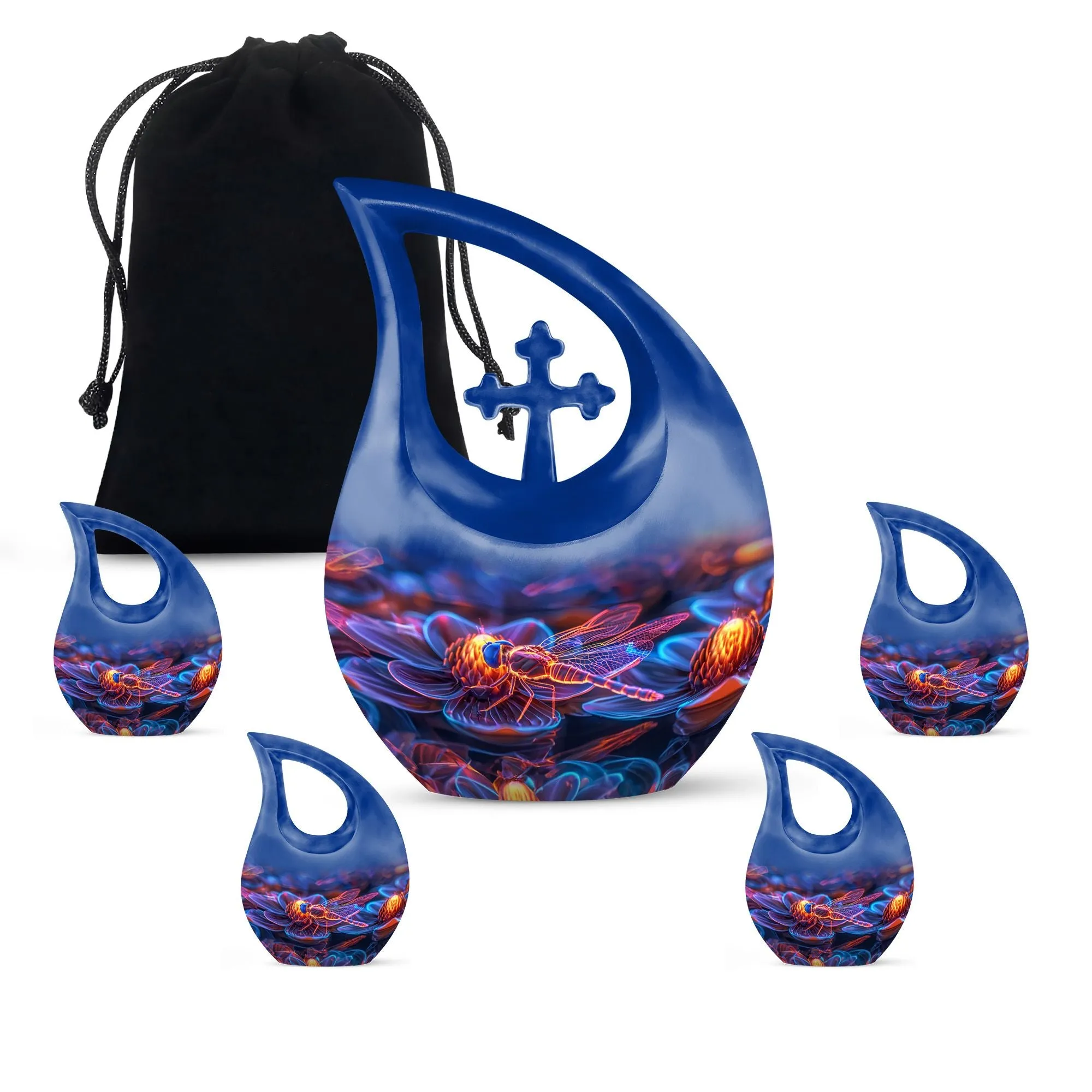 Cosmic Dragonfly Urn : Affordable Cremation Memorial Urn Tribut