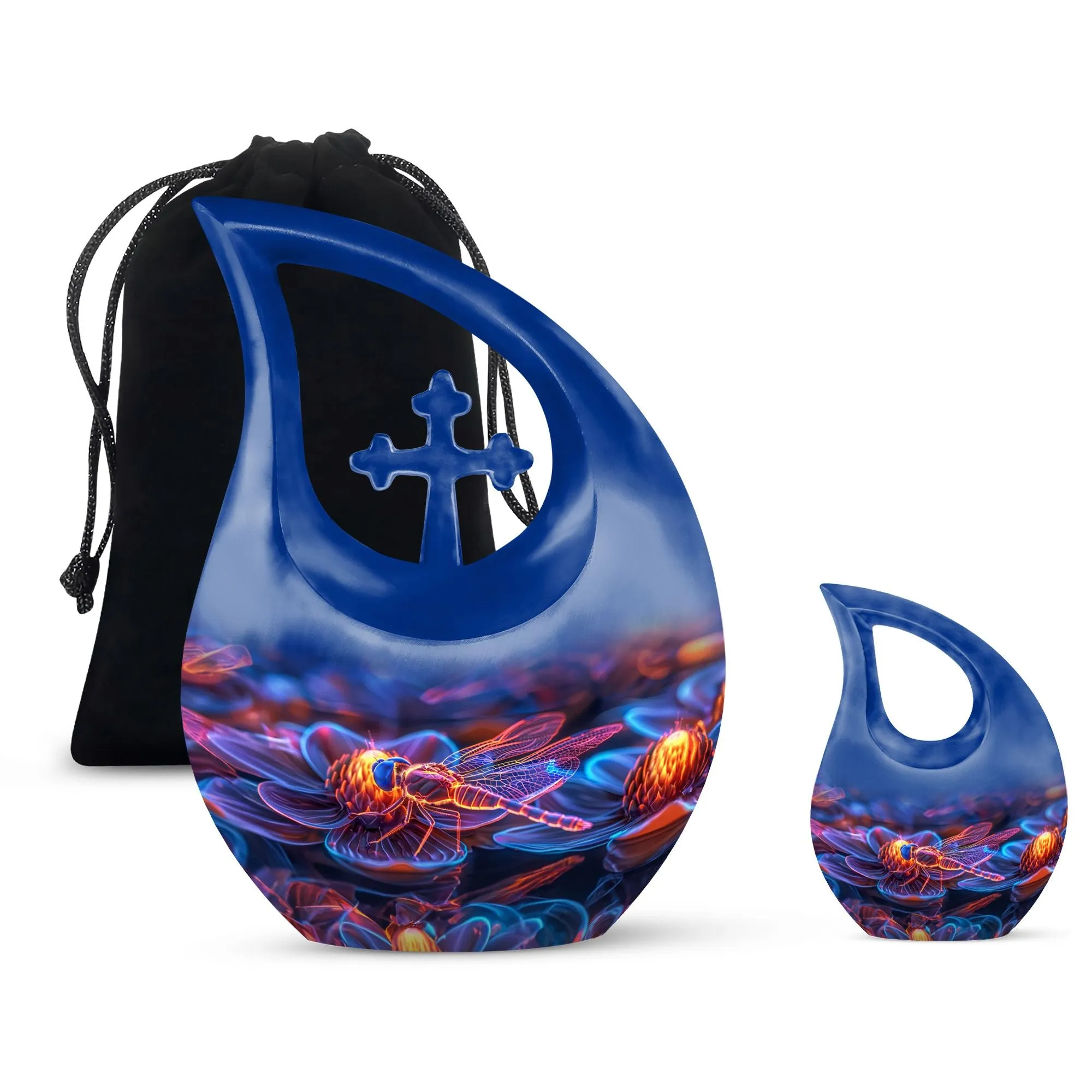 Cosmic Dragonfly Urn : Affordable Cremation Memorial Urn Tribut