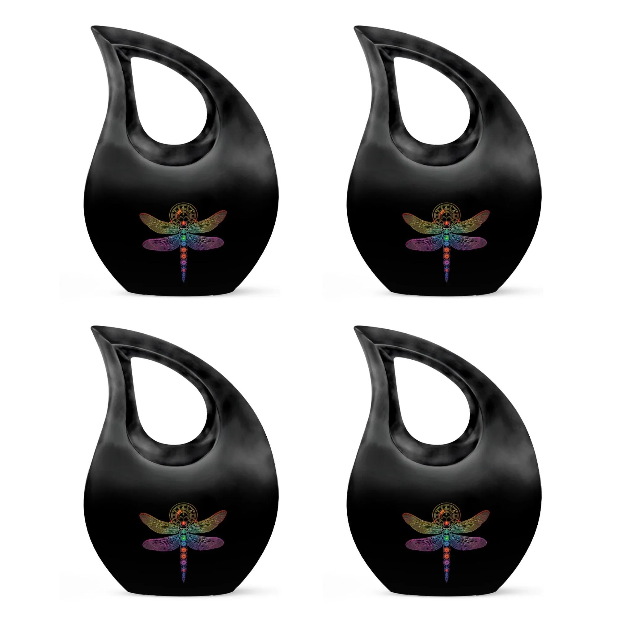 Cosmic Dragonfly Urn:  Medium Size Memorial Cremation Urn
