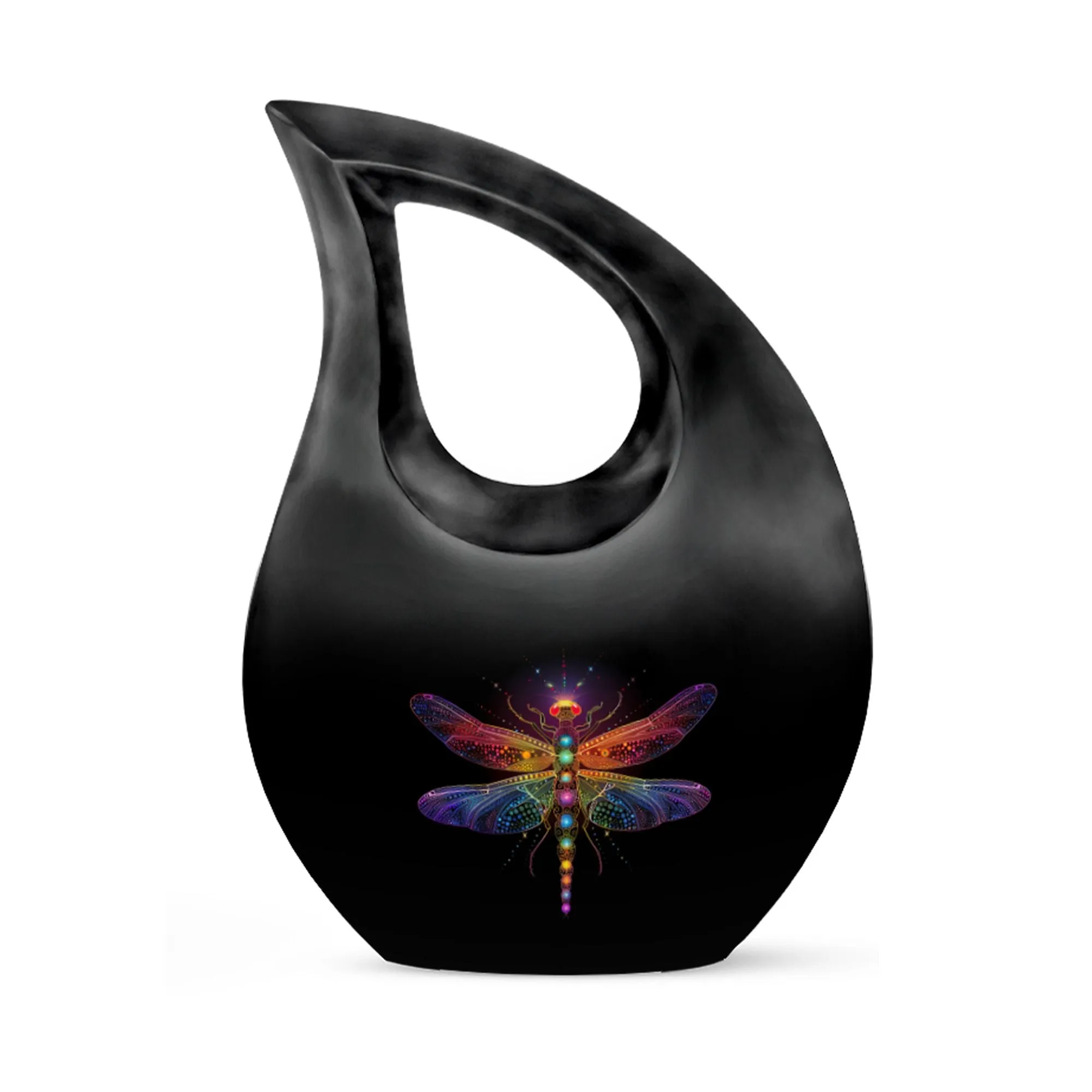Cosmic Dragonfly Urn: Medium Size Memorial Cremation Urn