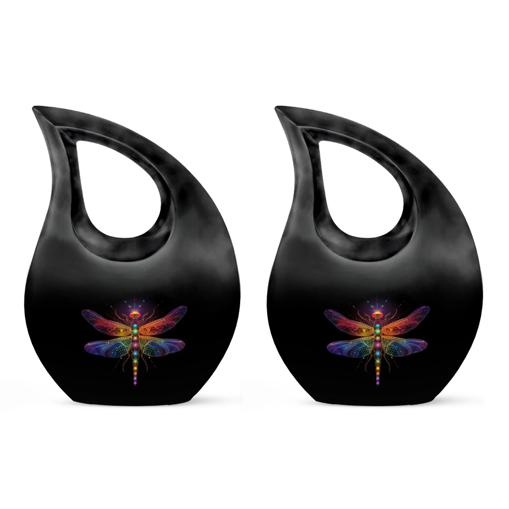 Cosmic Dragonfly Urn: Medium Size Memorial Cremation Urn
